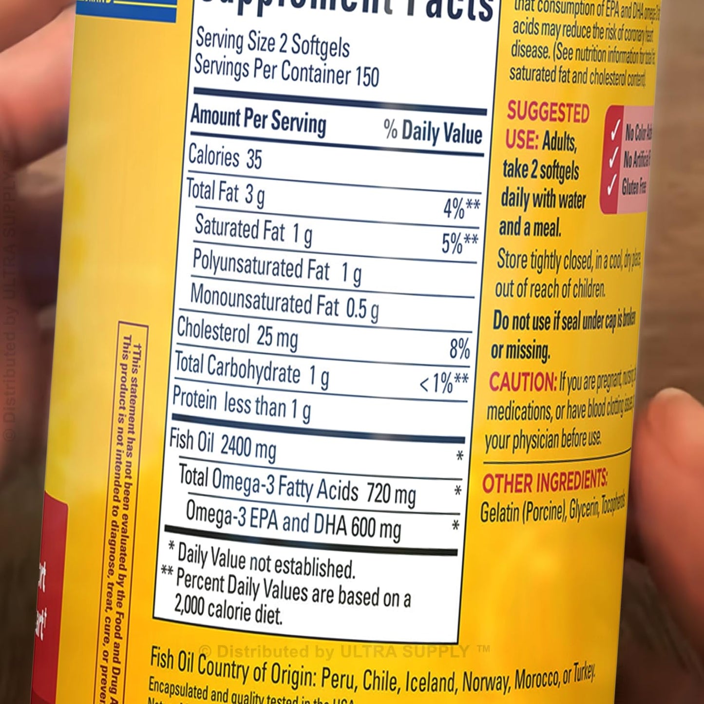 Generic Fish Oil 1200mg Softgels, 300 Count