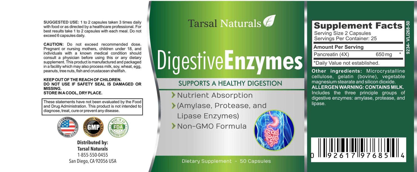 Tarsal Naturals Enzymes Capsule 50