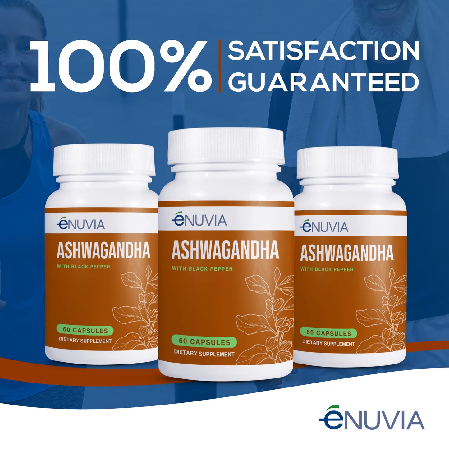 Enuvia Ashwagandha Supplement Capsules 60 Count