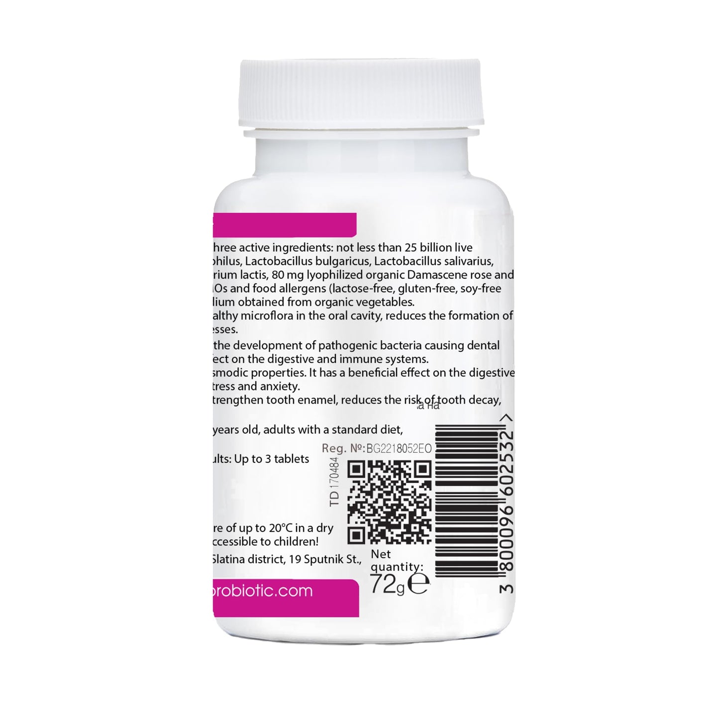 Genesis LABORATORIES Plant-Based Dental Probiotic Supplement – Oral Care & Immune Support with Lactobacillus Bulgaricus & Bifidobacterium, Gut Healing & Natural Oral Health for Women & Men, 180 Tablets