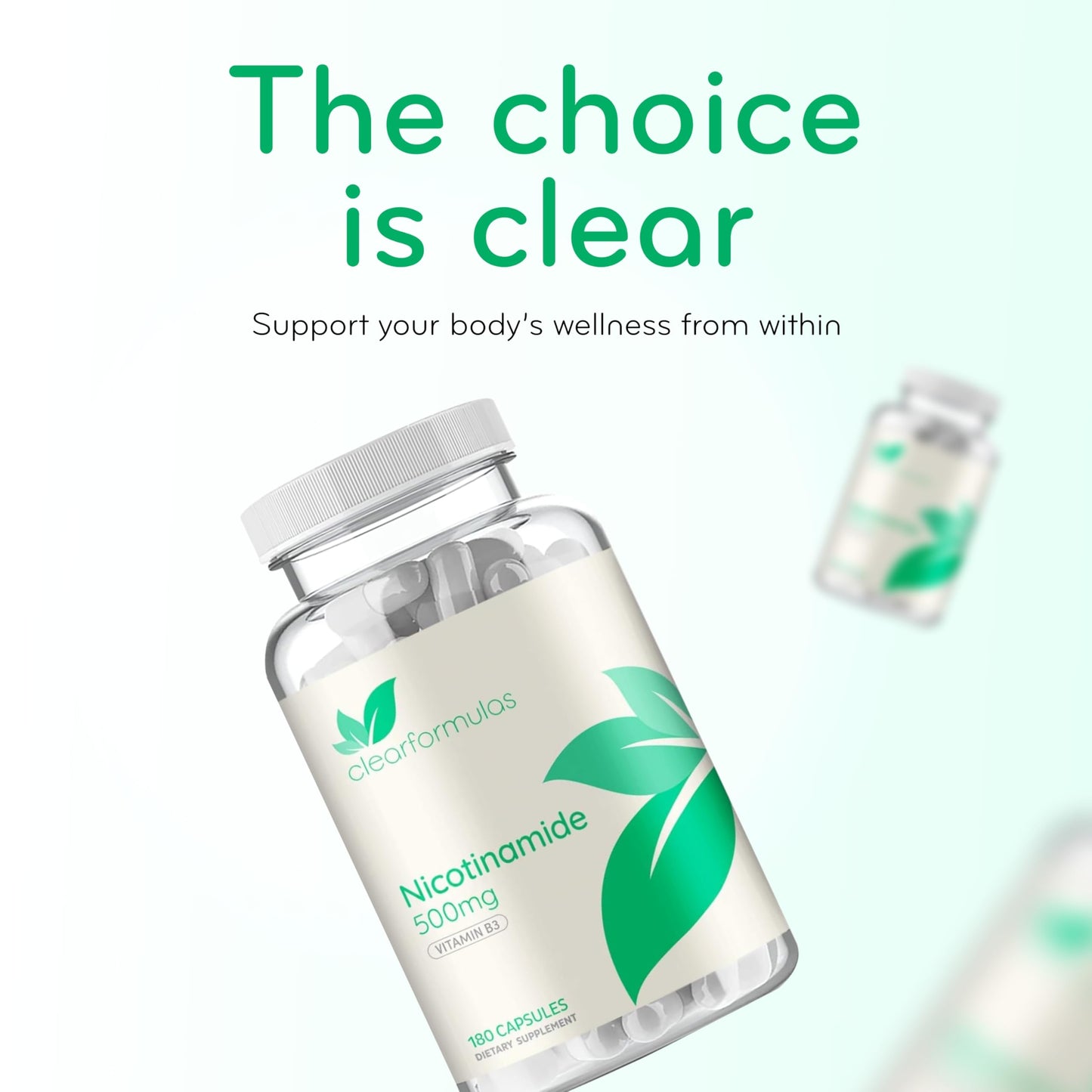 Clear Formulas Vitamin B3 Nicotinamide 500mg Capsule 180 Count