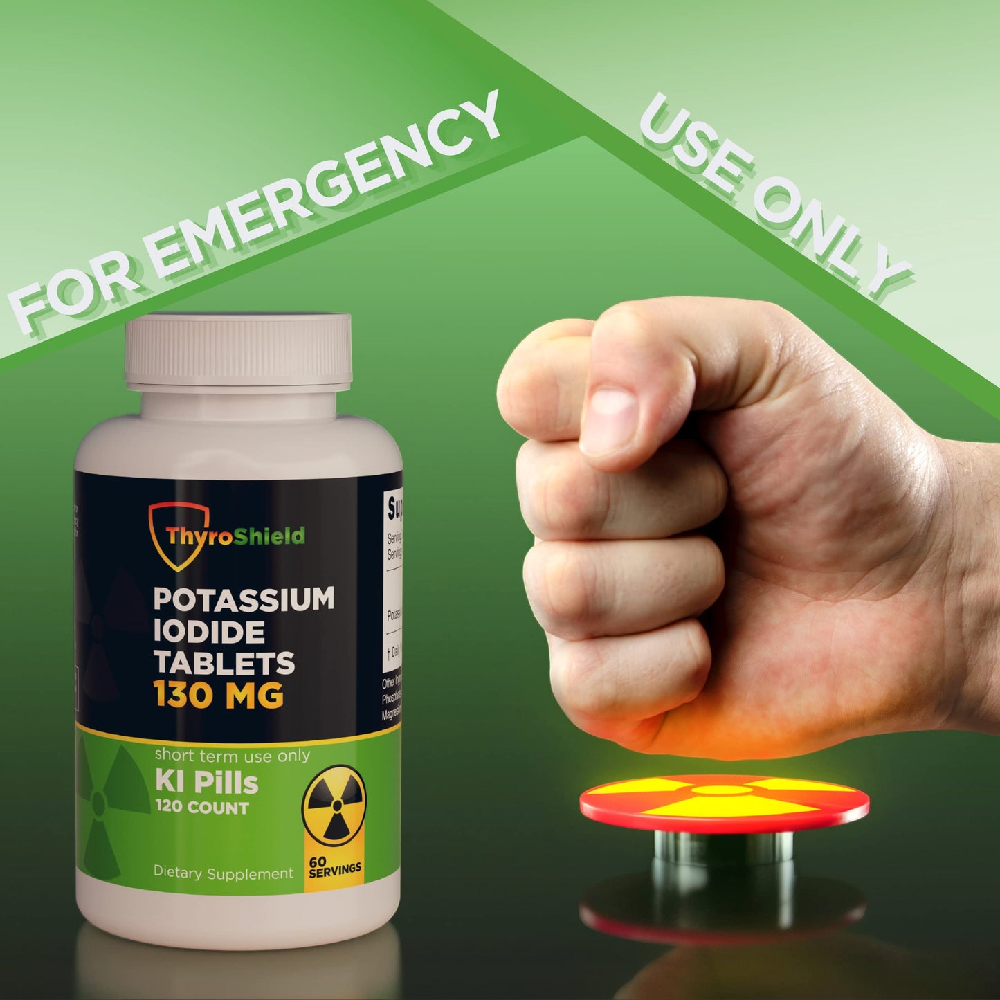 ThyroShield Potassium Iodide Tablets 130 mg, 240 Tablets