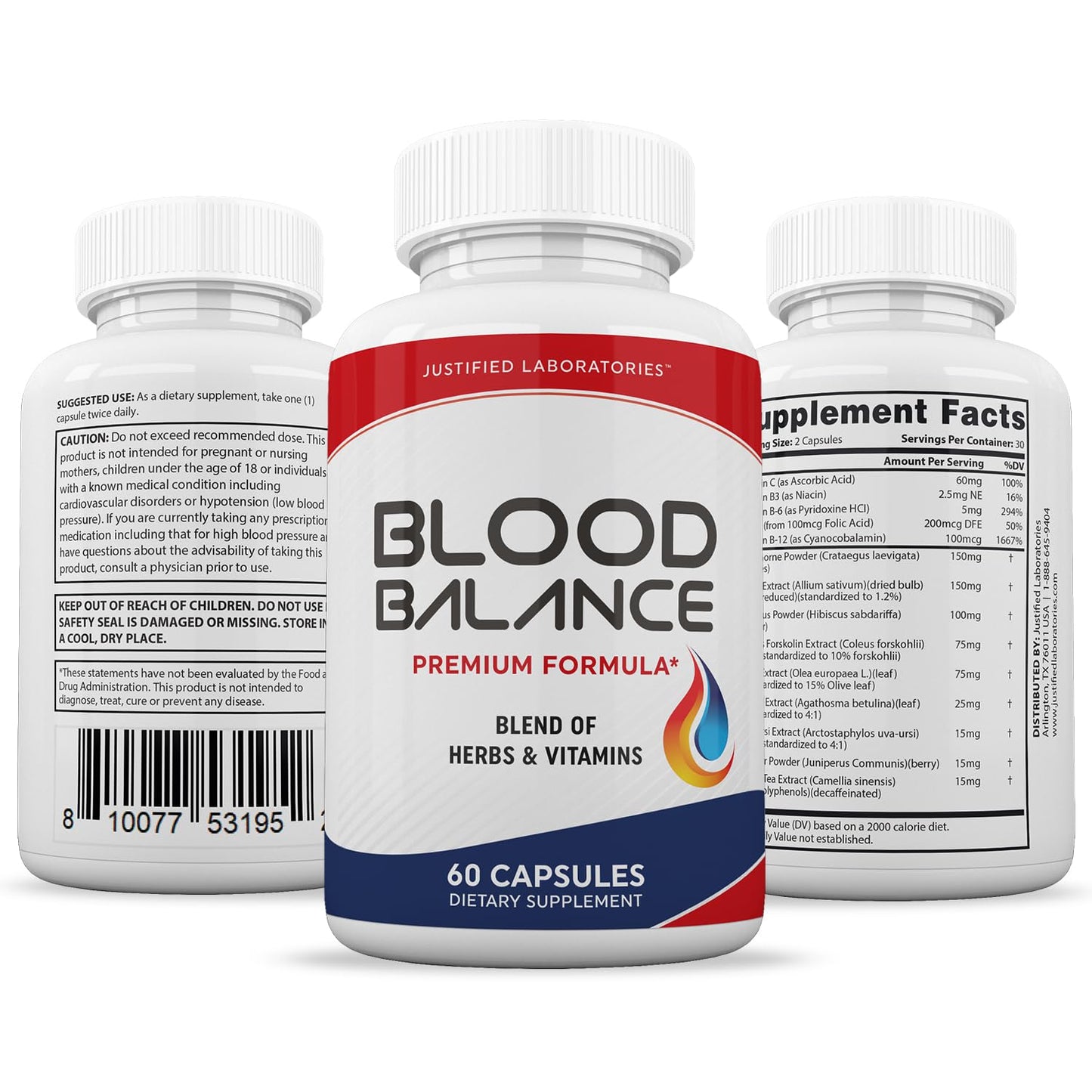 Justified Laboratories Blood Balance 180 Capsules