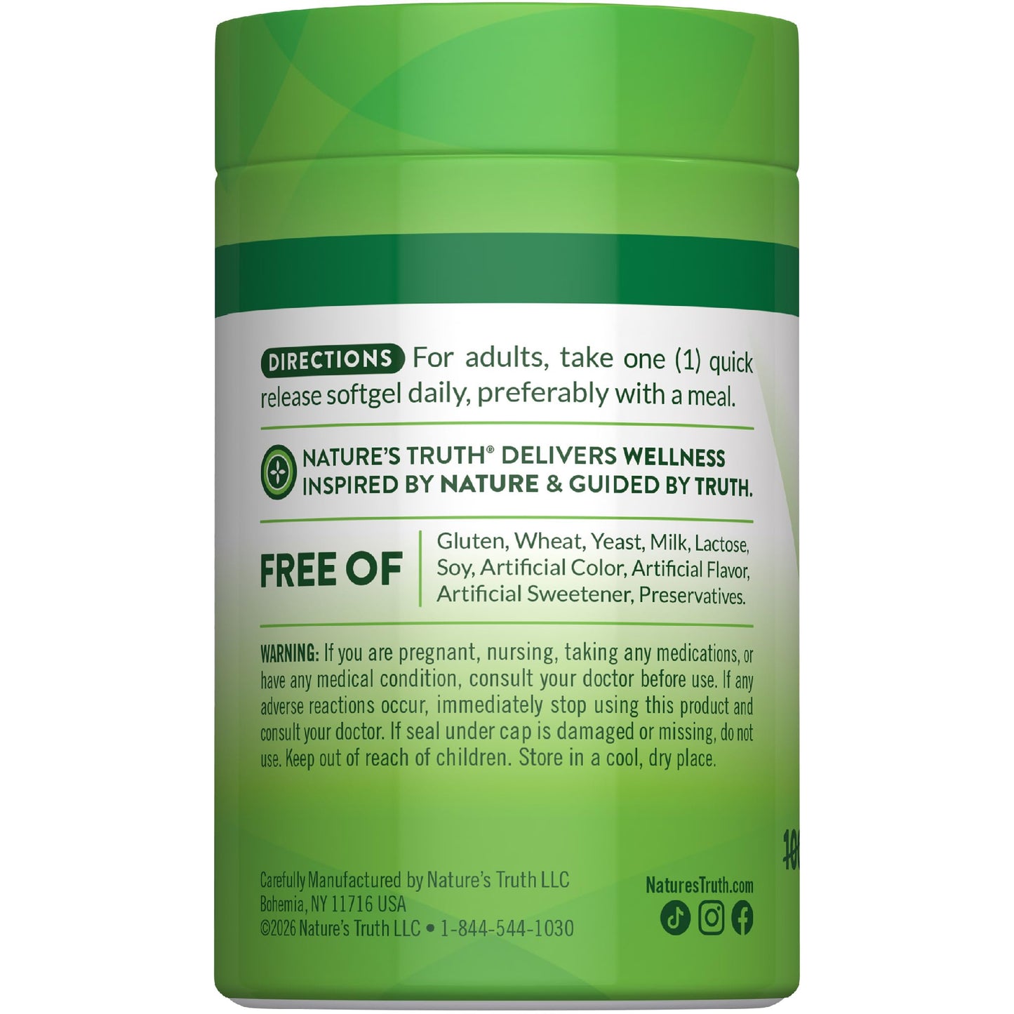 Nature's Truth Vitamin D3 1000 IU Softgels, 130 Count