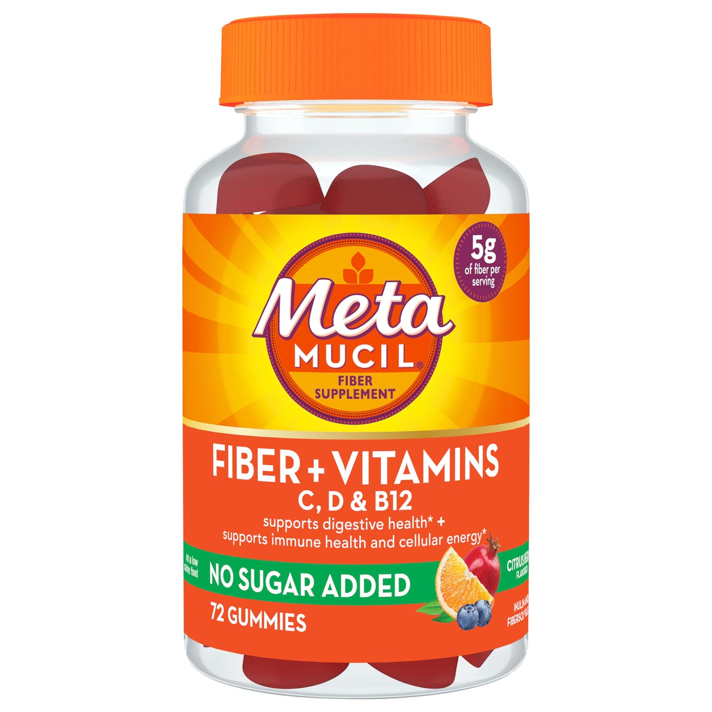 Metamucil Fiber Supplement Gummies 72 Count