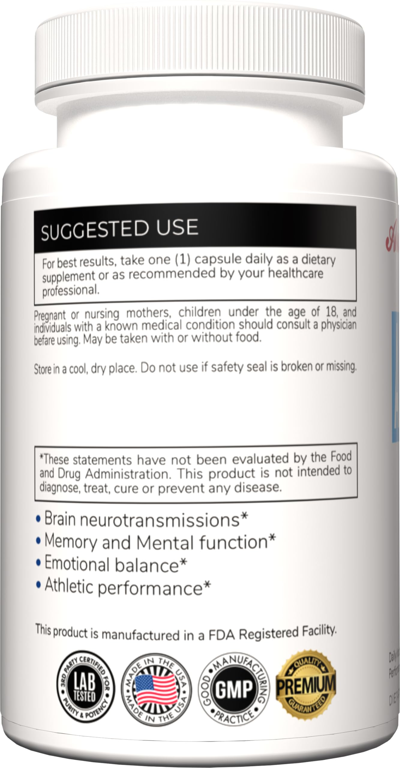 Austinootropics Alpha-GPC 500mg Capsules, 100 Count