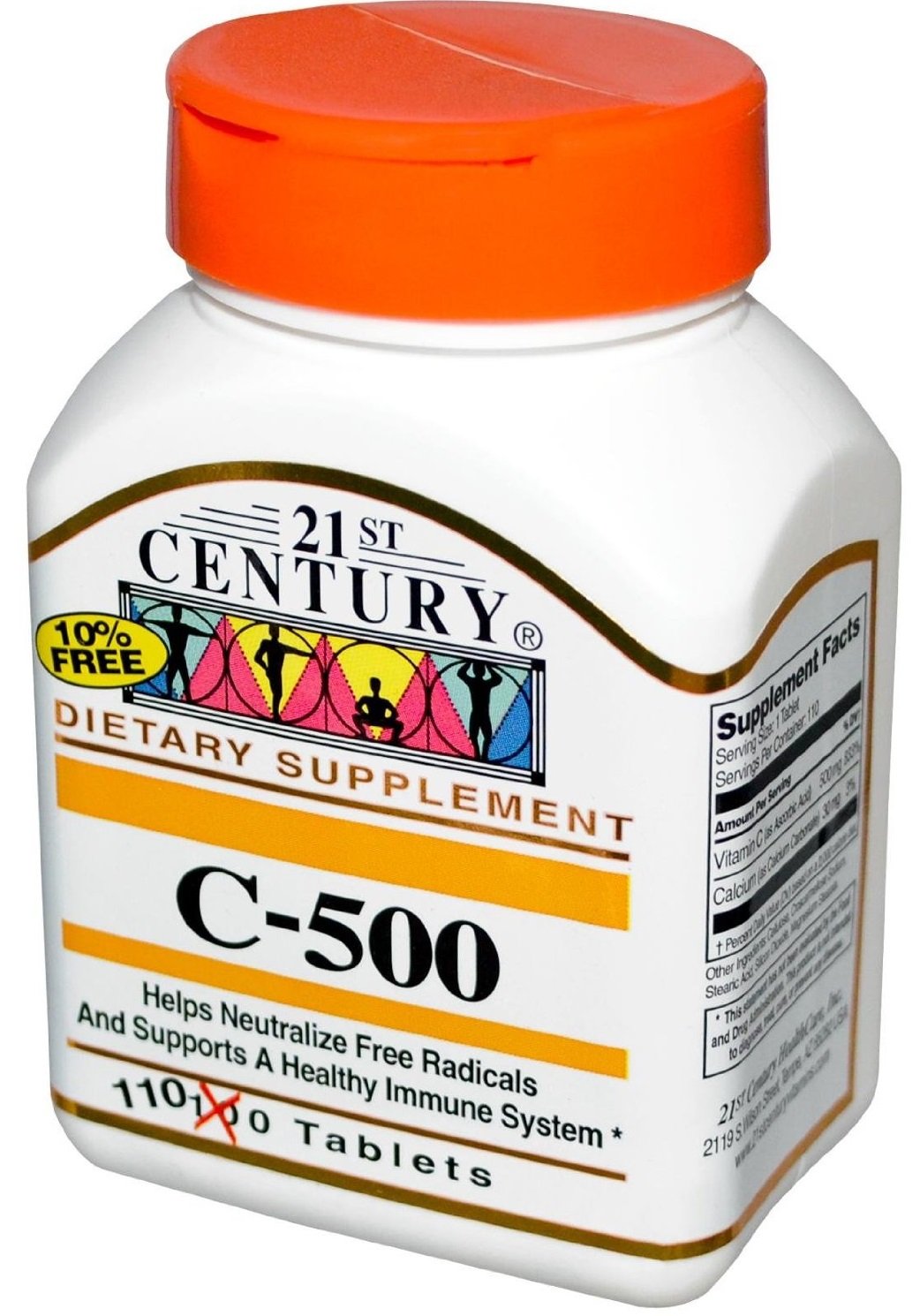 21st Century Vitamin C 500 mg Tablets, 220 Tablets