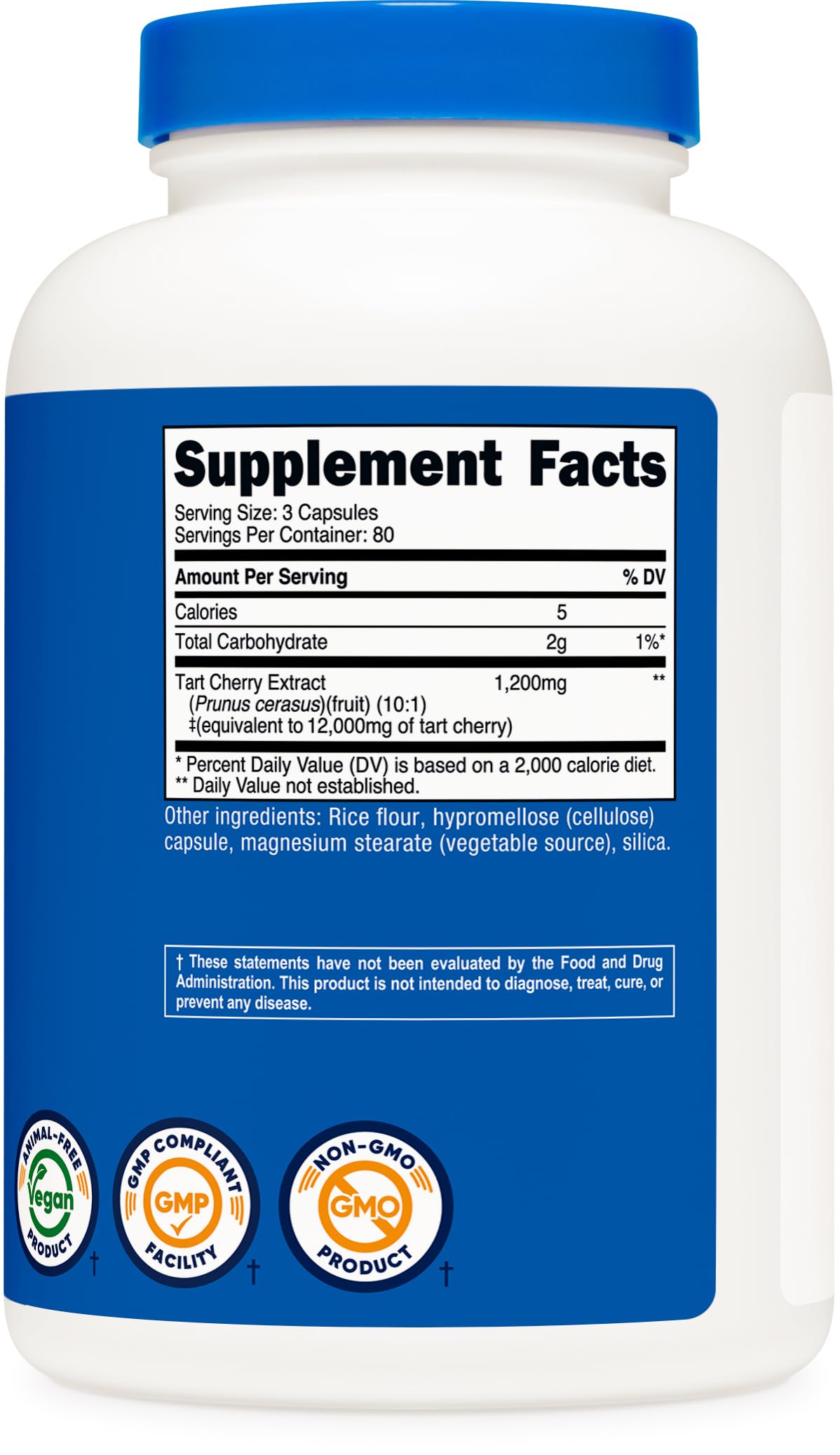 Nutricost Tart Cherry Extract Capsules 240 Capsules