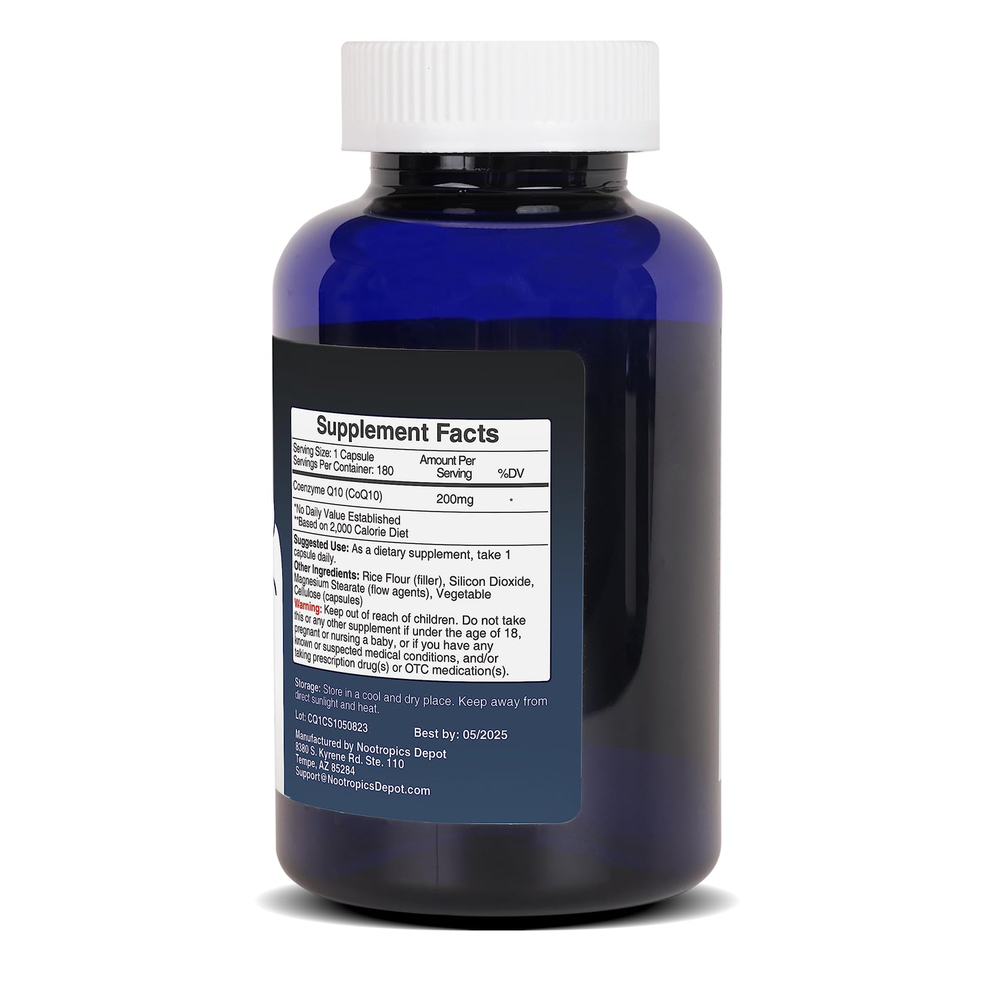 Nootropics Depot CoEnzyme Q10 Capsules 200mg Ubiquinone, 180 Capsules