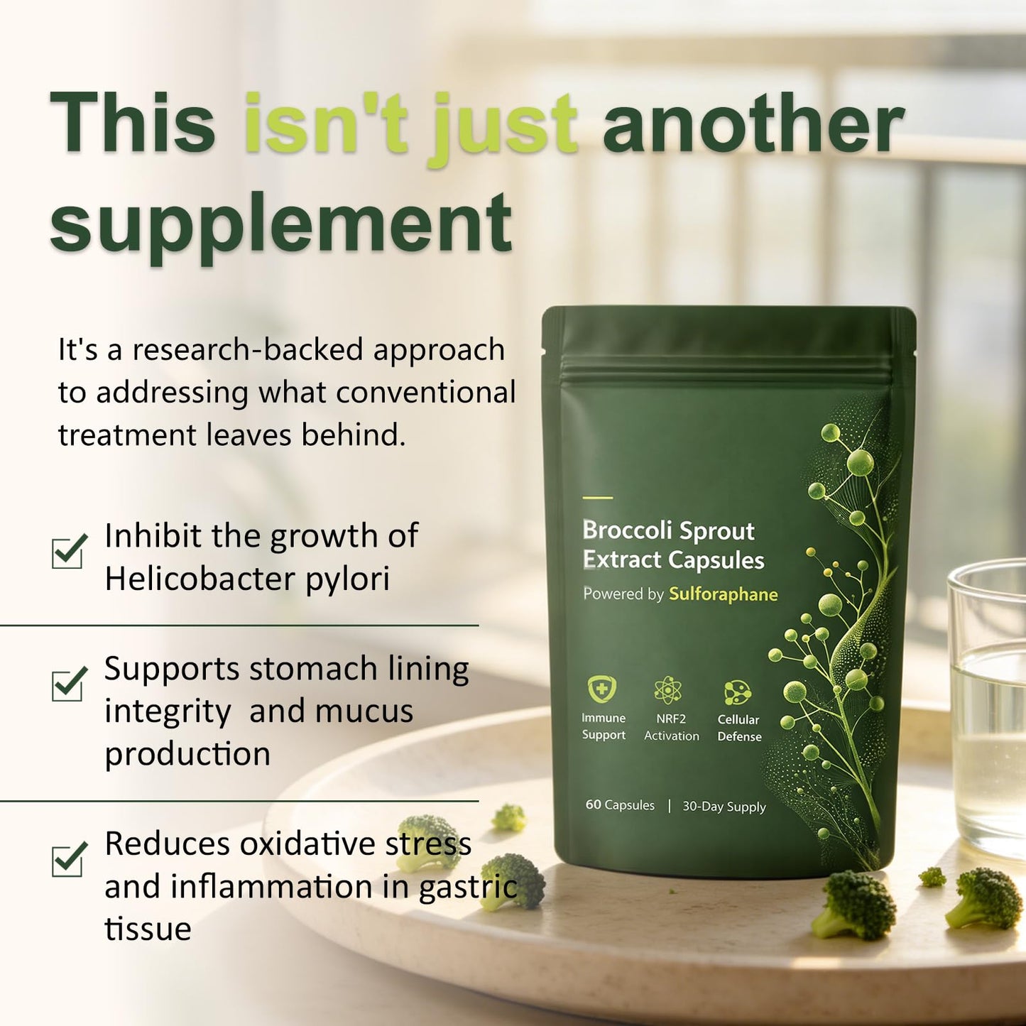 Keravive Hair Broccoli Sprout Extract Capsules 60 Capsules