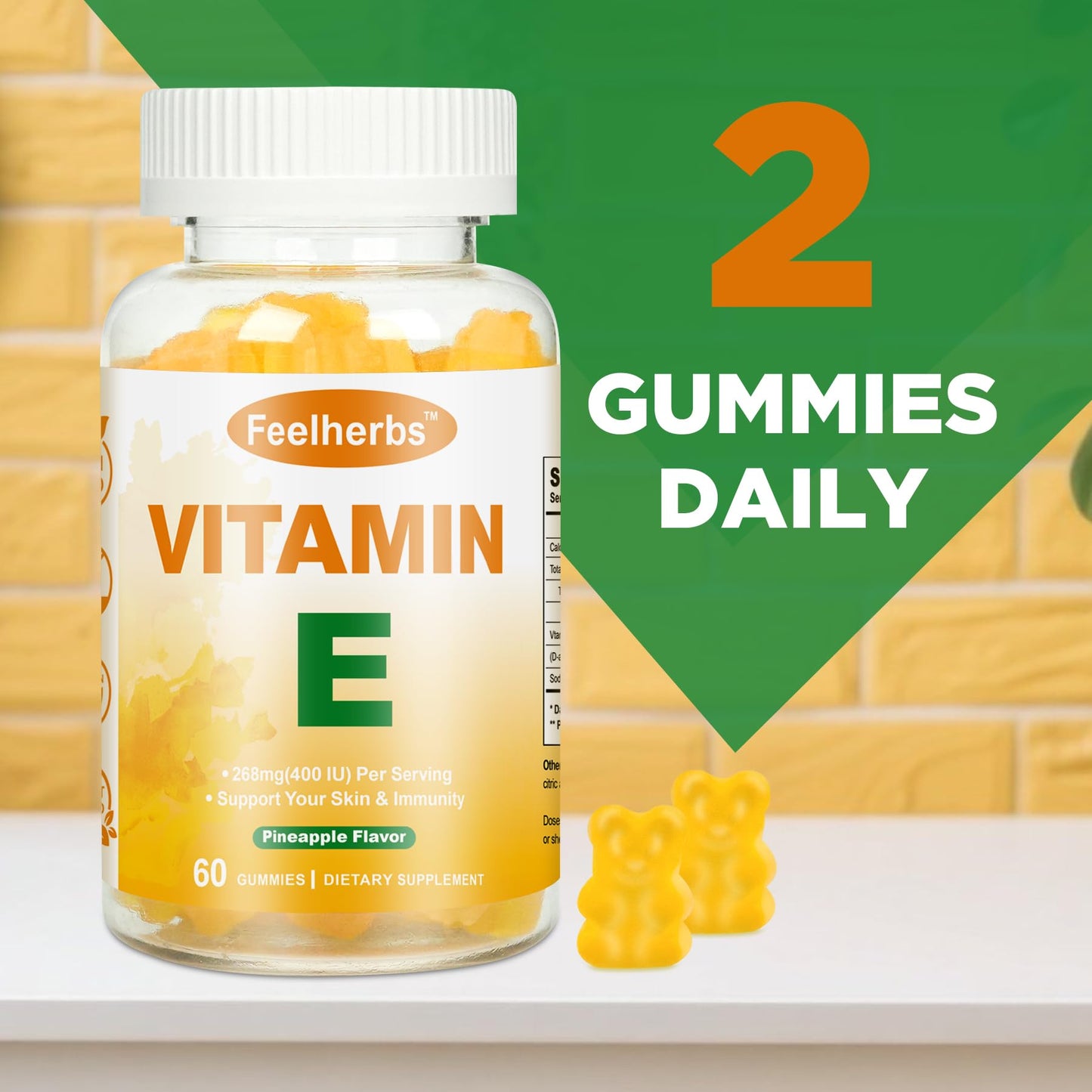 Feelherbs Vitamin E Gummies, 60 Gummies