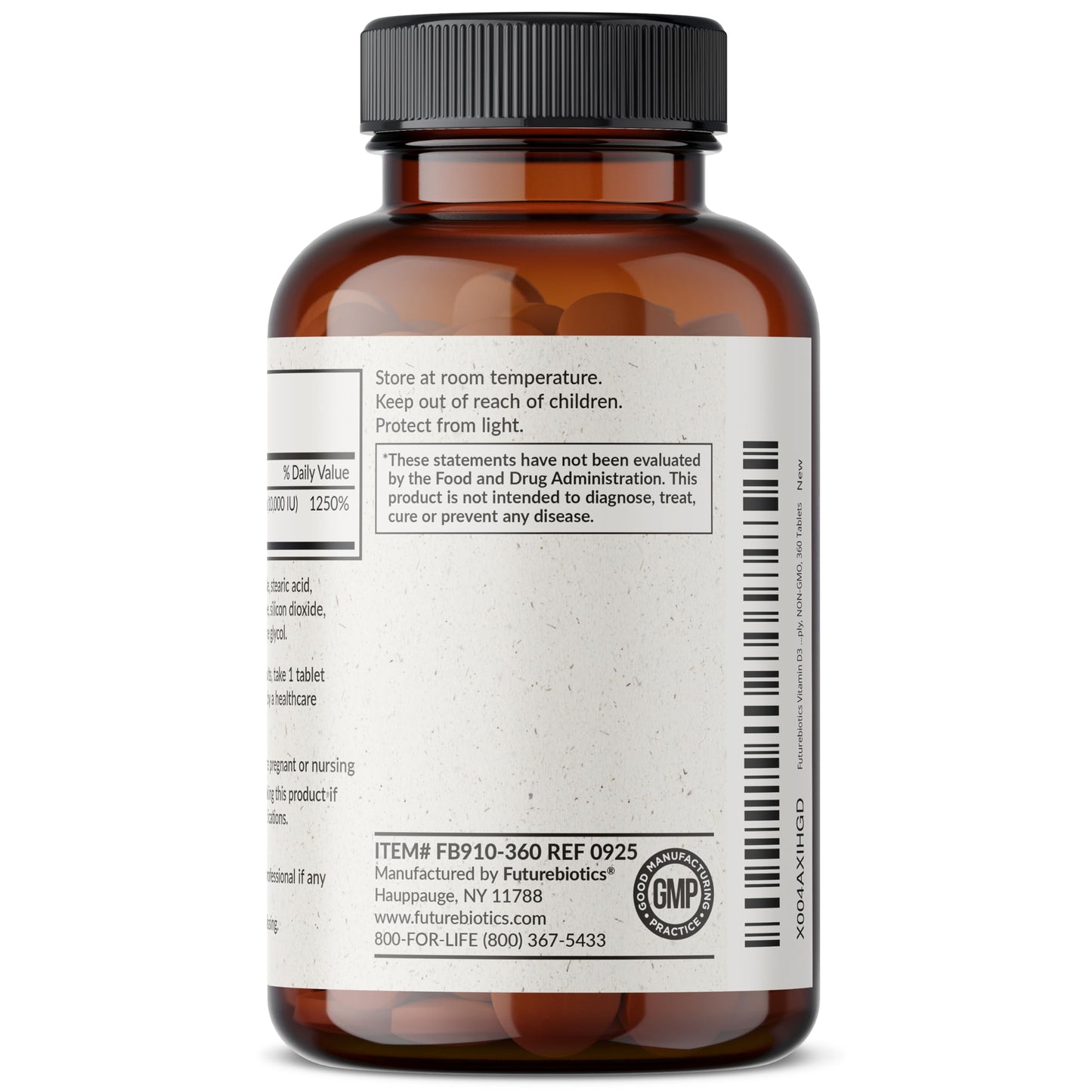 Futurebiotics Vitamin D3 10,000iu (250mcg) Tablet, 360 Count
