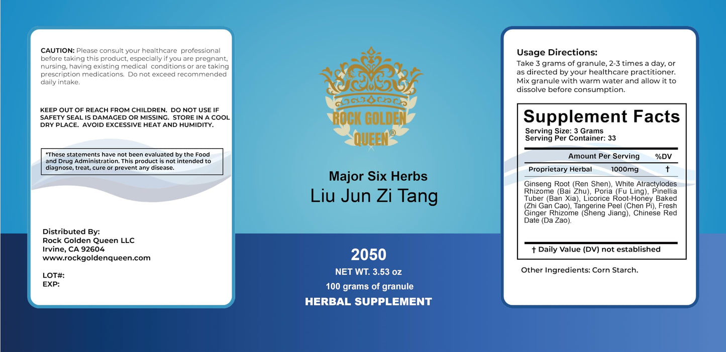 Rock Golden Queen Liu Jun Zi Tang/Major Six Herb Decoction Powder 3.53 Ounce