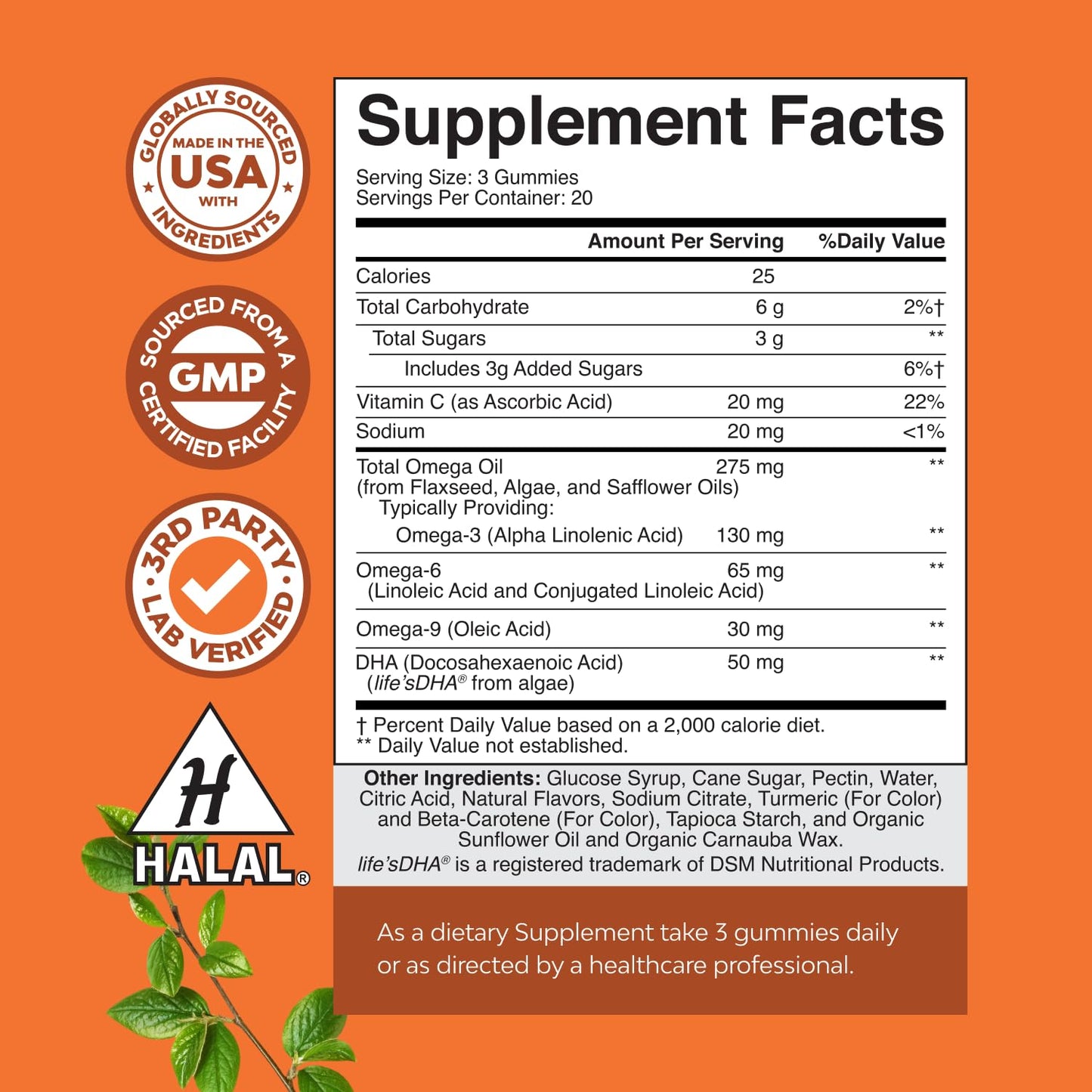 Natures Craft Omega 3 Gummies Gummy 60 Count