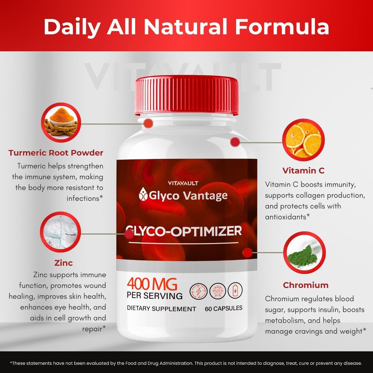 Vitavault Glyco Vantage Capsules 60 Count