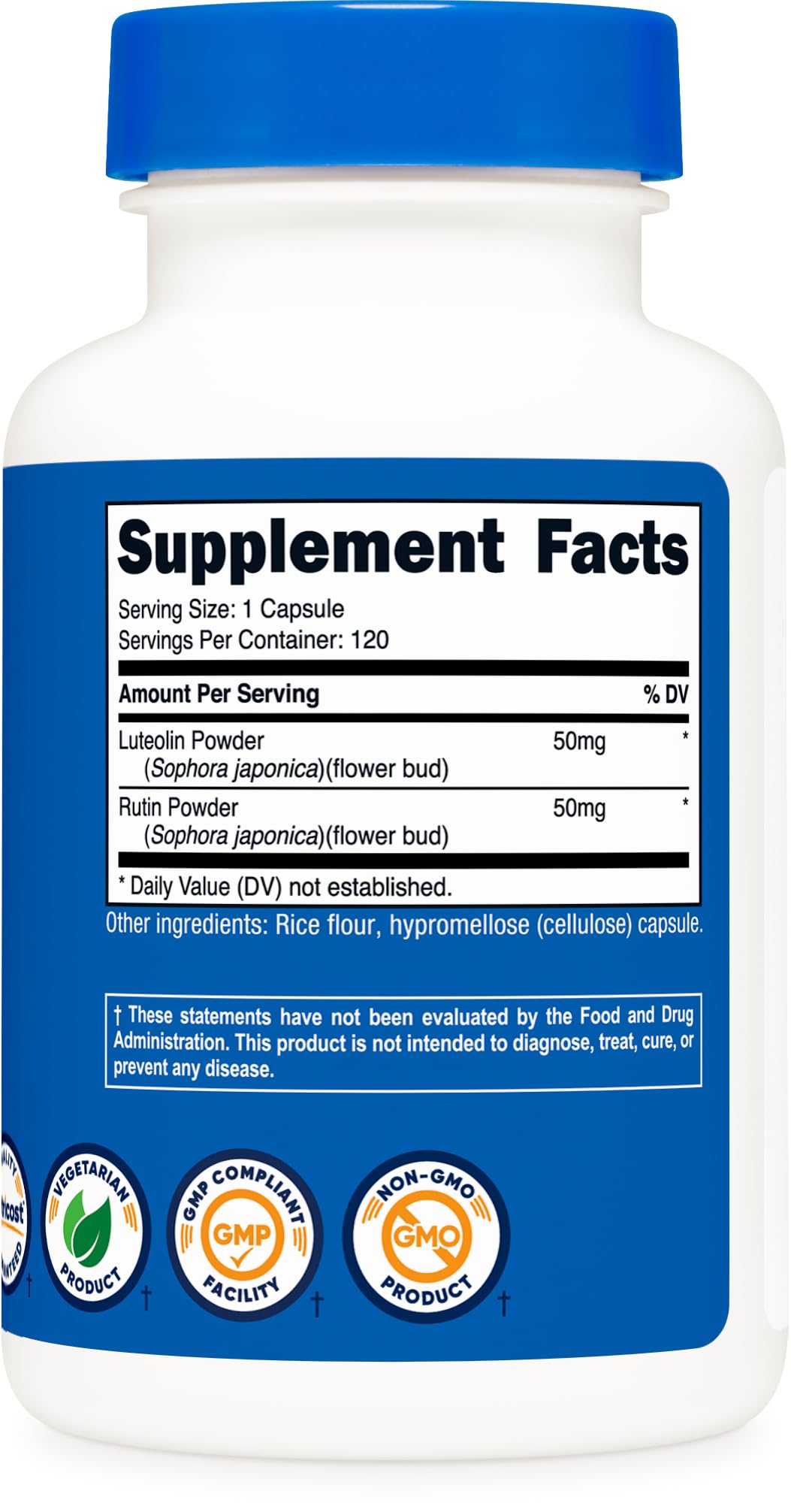 Nutricost Luteolin with Rutin Complex 100mg Capsules, 120 Count