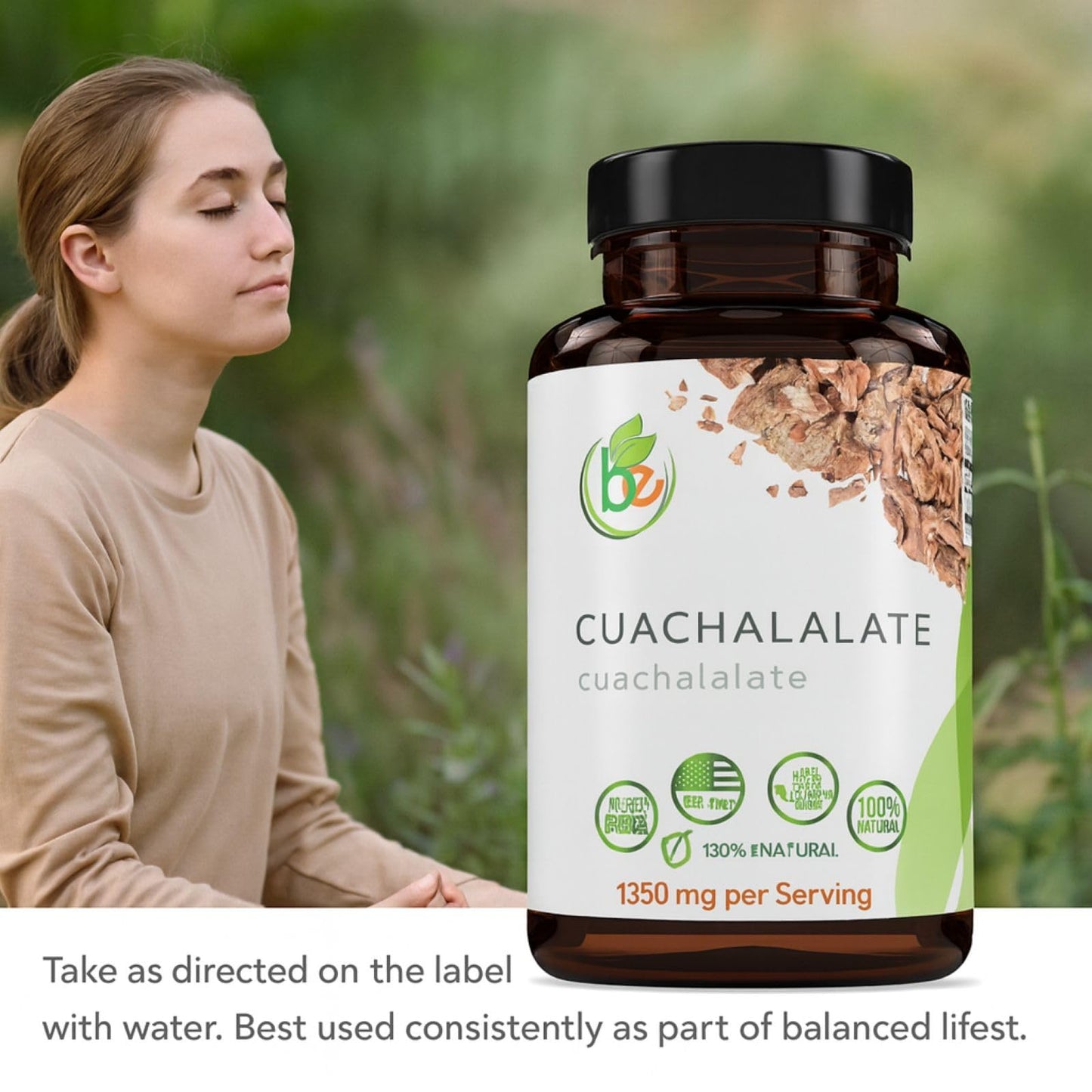 B-Experts Cuachalalate Forte Vegetable Capsules, 90 Count