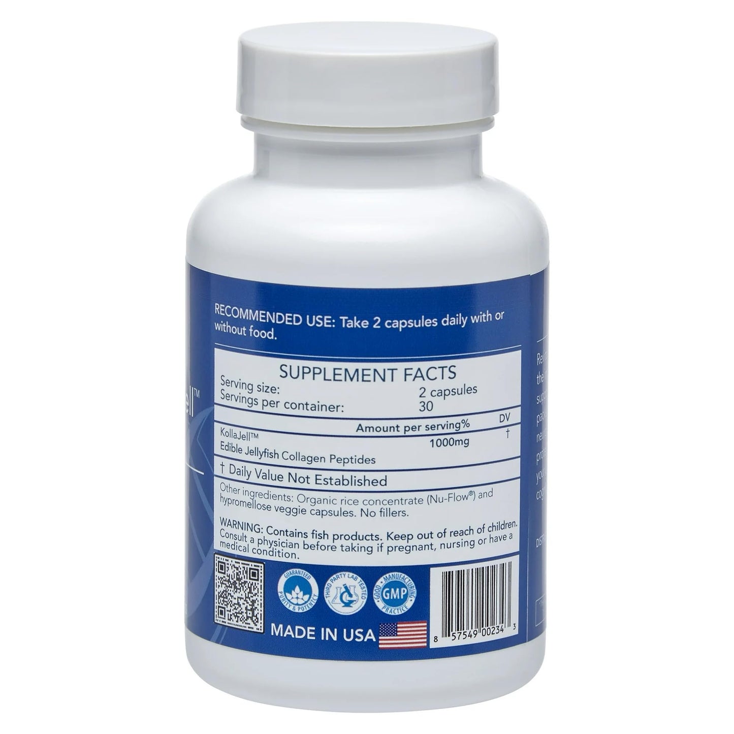 Longevity by Nature KollaJell Brain Supplement Capsules 60 Count