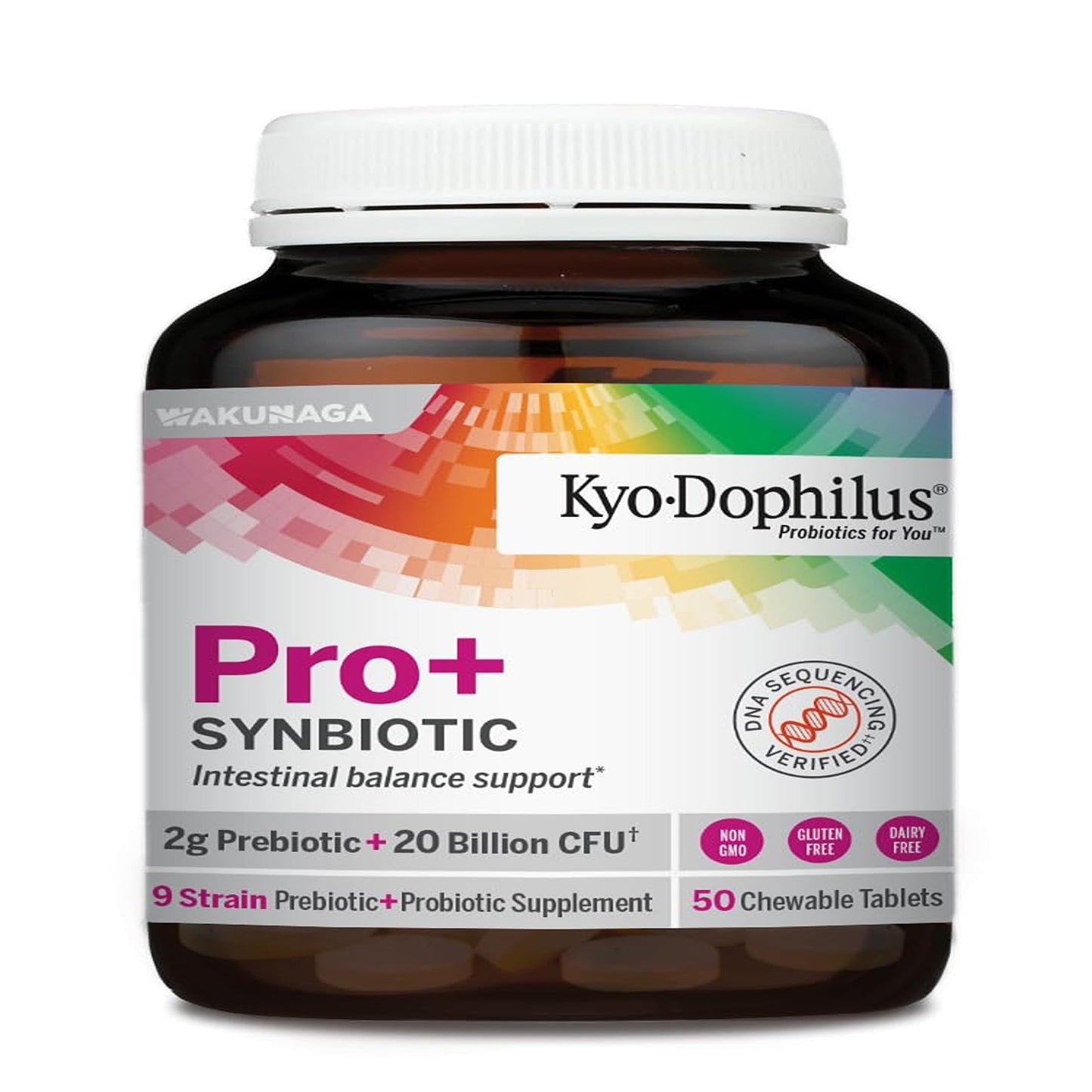 Kyo-Dophilus Pro + Synbiotic - Daily Probiotic Supplement for Digestive Function & Gut Health Support* - Normalize Bowel Movements* - Dairy-Free & Non-GMO, 50 Tablets