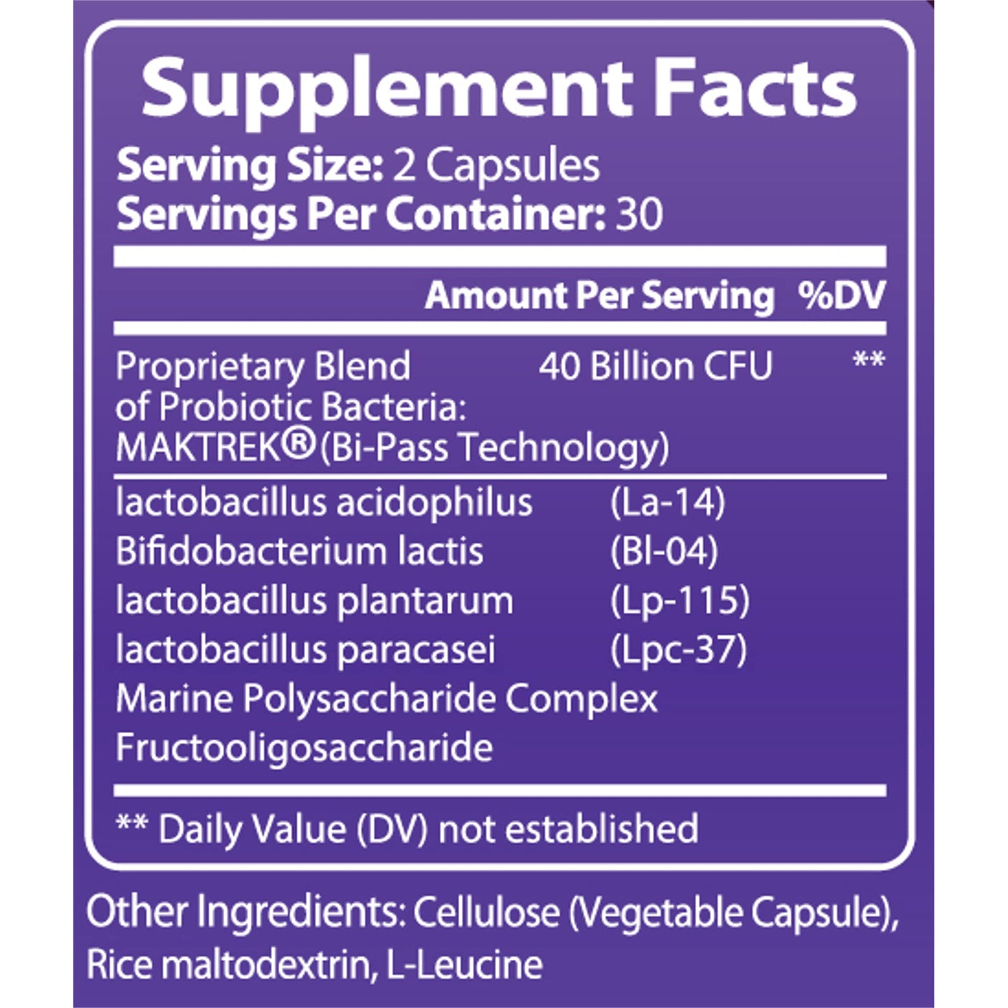 Luma By Laura Adult Probiotics 40 Billion CFU for Stomach Acid Resistant - Maximum Potency for Gut Health & Immune Support - No Dairy, Gluten, Wheat, Yeast - 60 Veggie Capsules