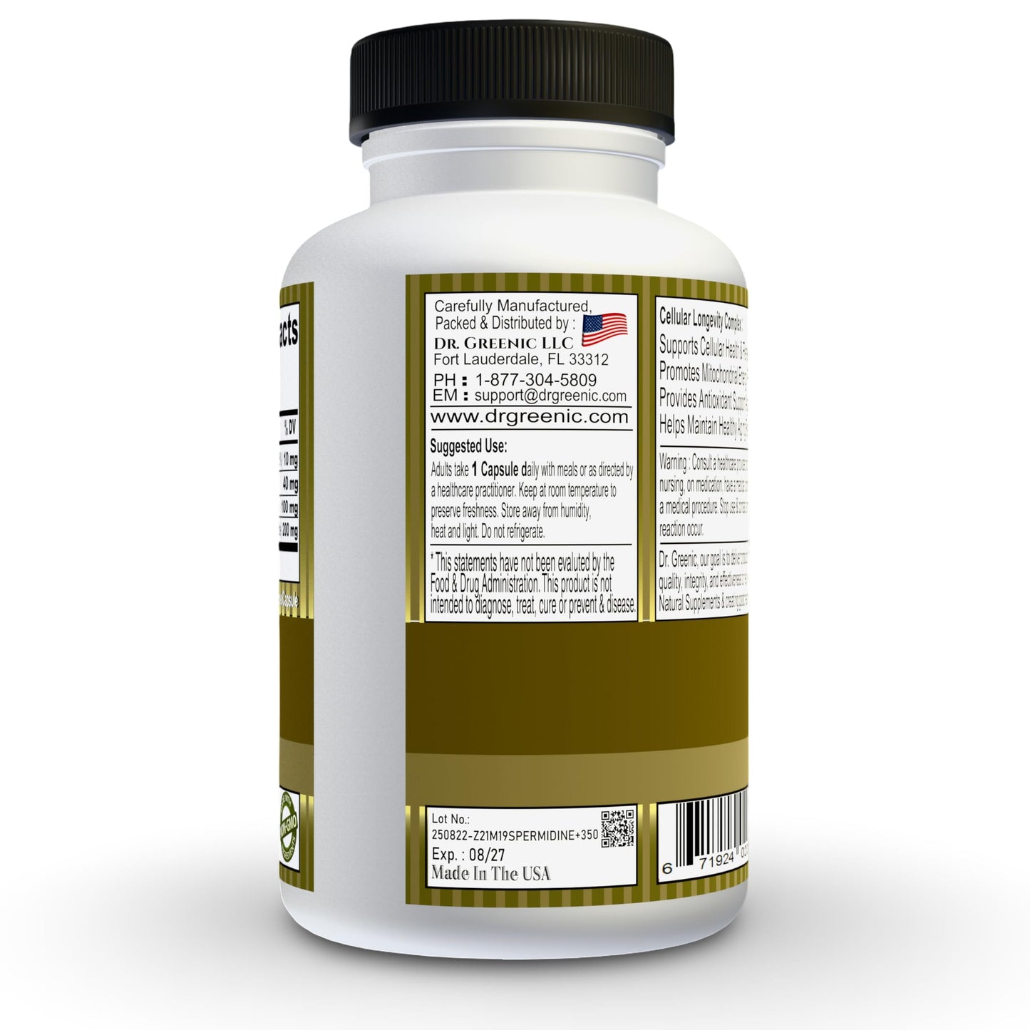 Dr. Greenic SPERMIDINE+ 350 mg Capsule, 90 Count