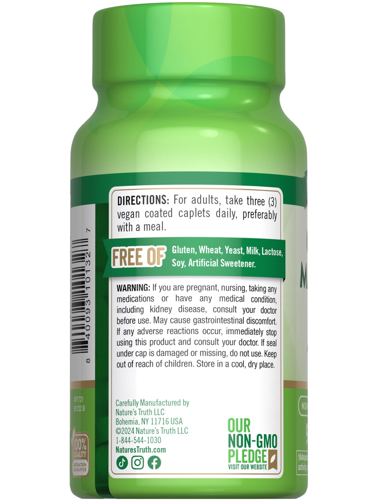 Nature's Truth Calcium Magnesium Zinc Caplets 90
