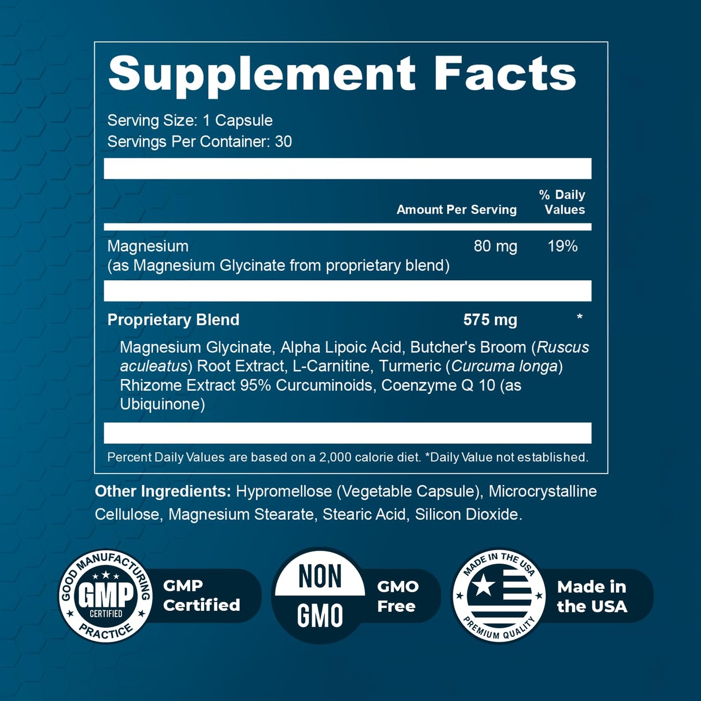 Nature’s NutriWave Alphacur Magnesium, ALA, Turmeric & CoQ10 Capsules, 180 Capsules
