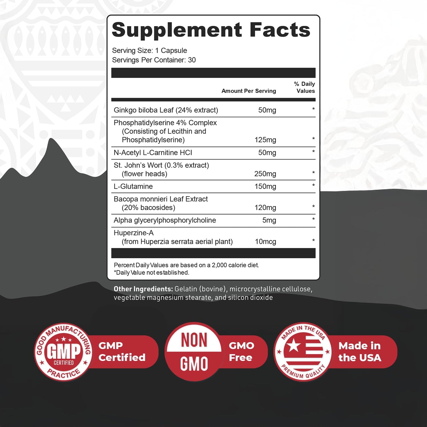Nature’s NutriWave TribalForce X Daily Botanical Supplement with Ginkgo Biloba, Bacopa & Amino Acids, 30 Capsules