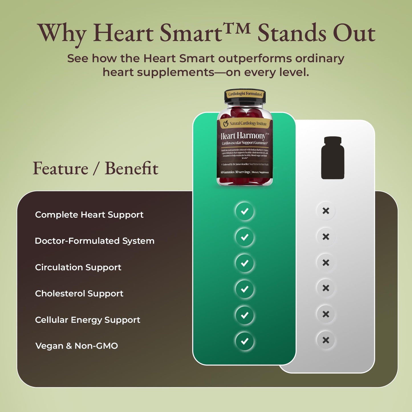 Natural Cardiology Institute Heart Harmony Berberine Supplement with Ceylon Cinnamon Gummies, 60 Count
