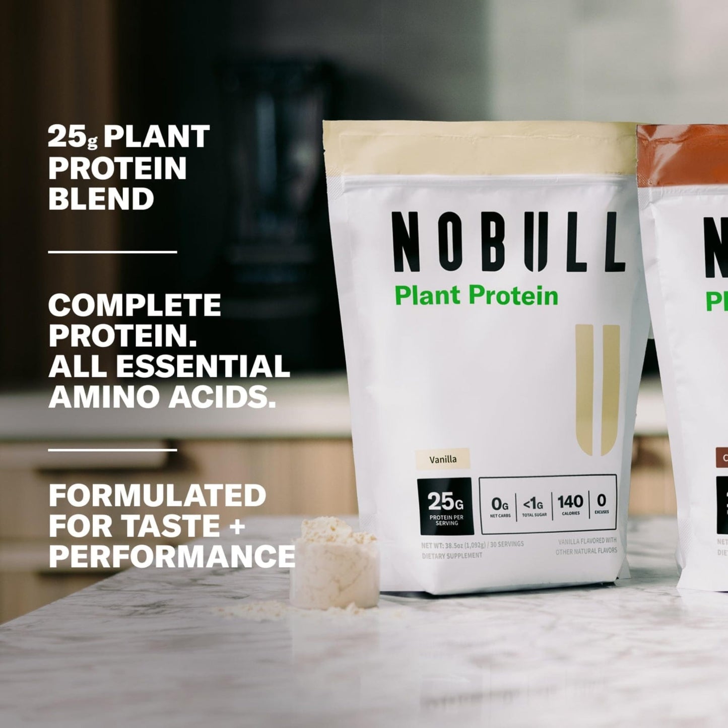NOBULL Plant-Based Protein Powder Vanilla 38.4 oz