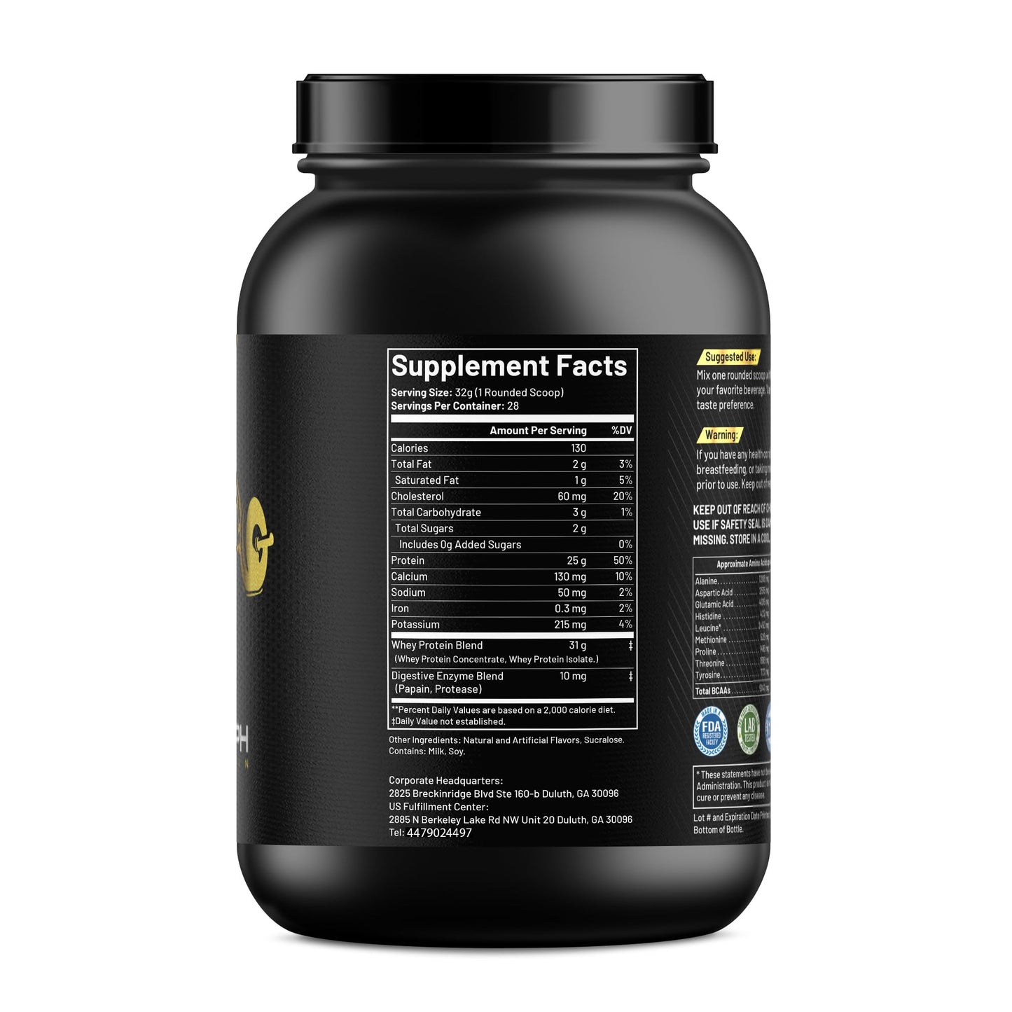 TRIUMPH VITAMIN Whey Protein Powder Cinnamon Swirl, 32 Servings