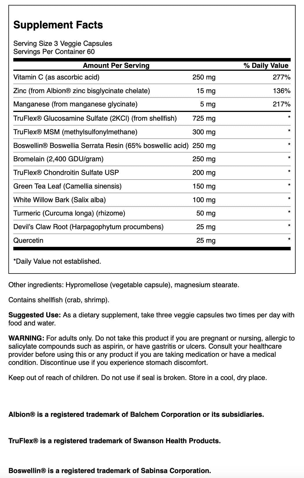 Swanson Mobility Essentials Capsule 180 Count