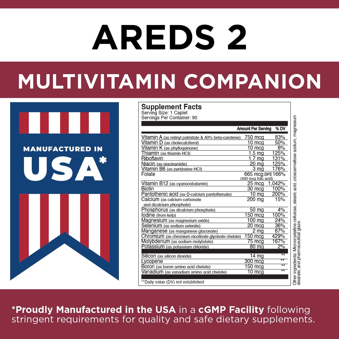 Viteyes Classic AREDS 2 Companion Multivitamin Capsule, 90 Count