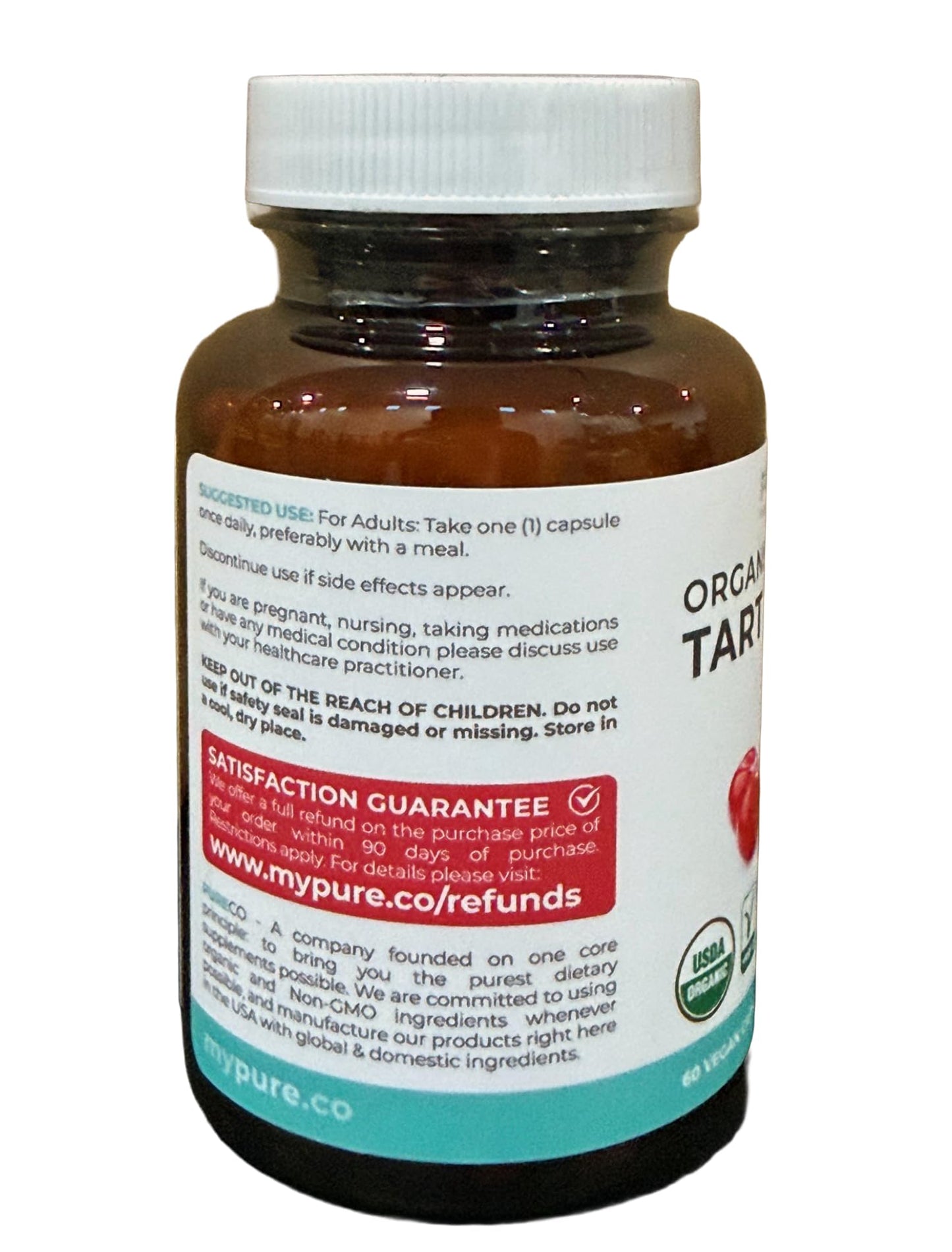 PURE CO Organic Tart Cherry Capsules Capsule 60 Capsules