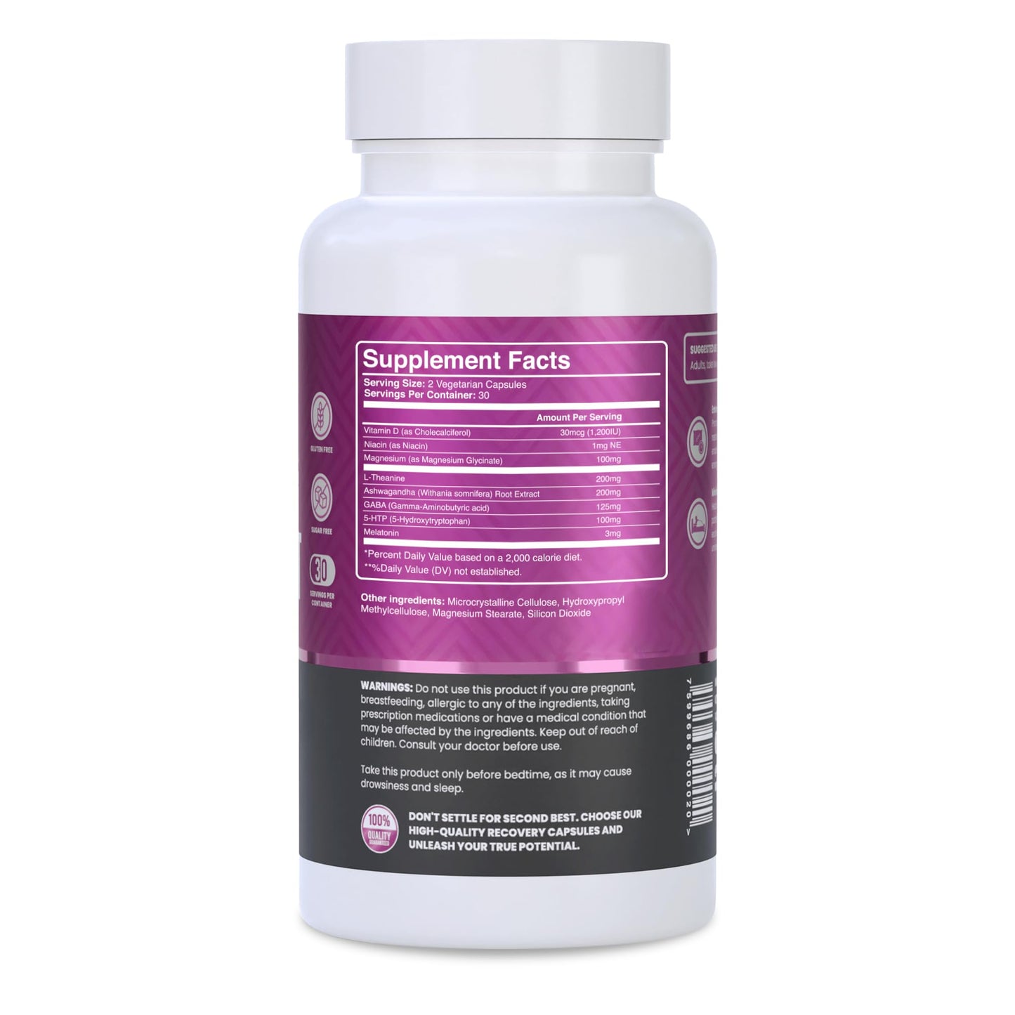 Vida Fit Natural Sleep Aid for Adults Capsule 60 Count