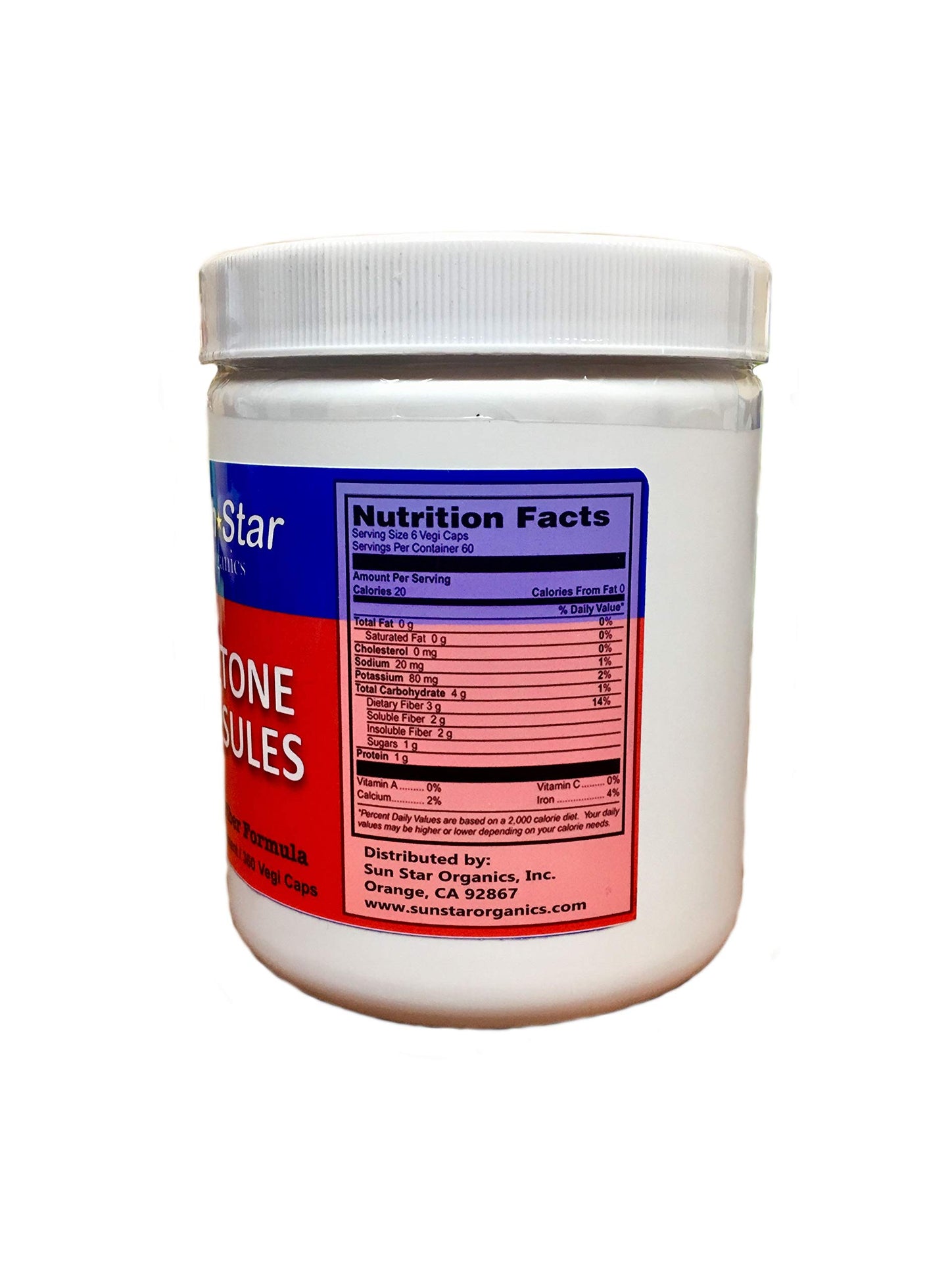 Sun Star Organics Baltone Dietary Fiber Capsules 360