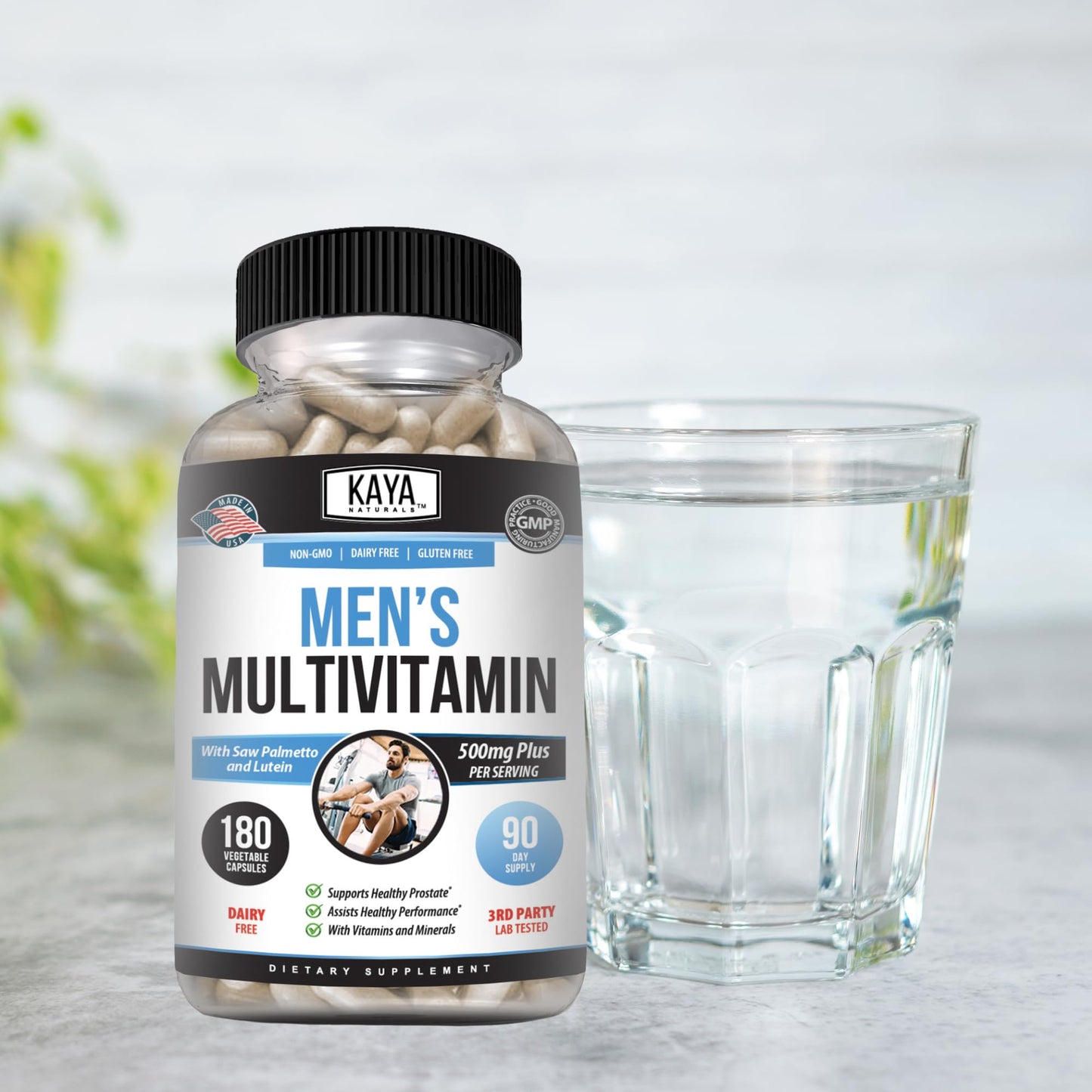 Kaya Naturals Multivitamin for Men Prostate Support Capsule, 180 Count