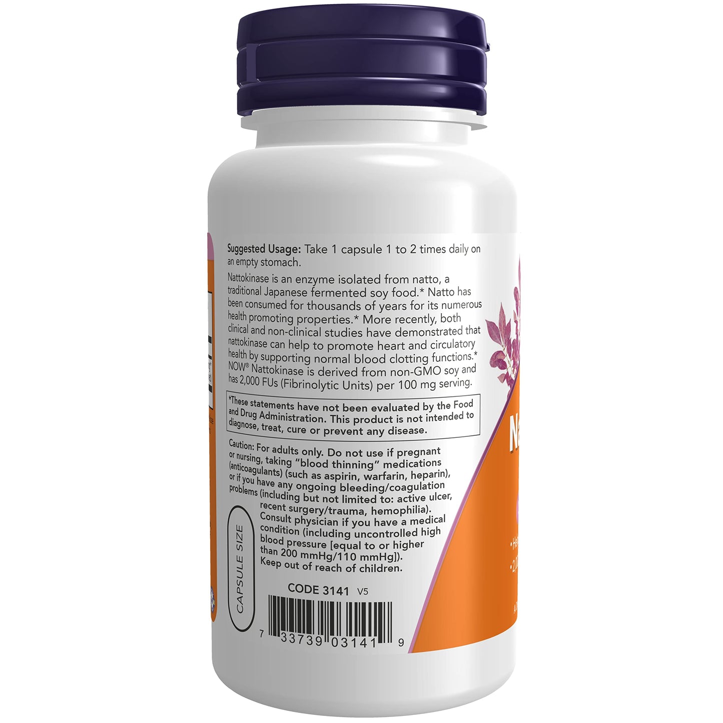 NOW Foods Nattokinase 100 mg Capsules 240