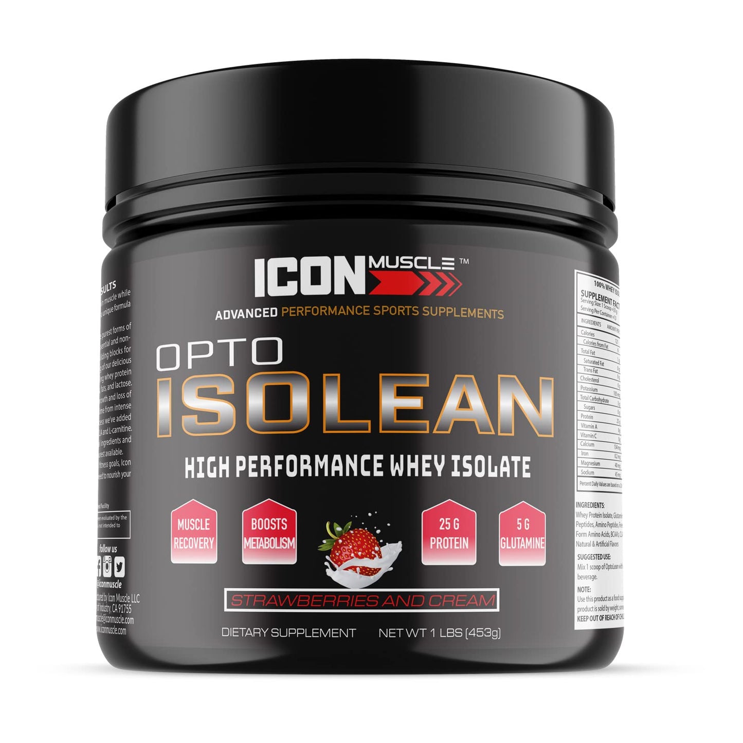 Icon Muscle Isolean Whey Protein Isolate Powder 16 Servings