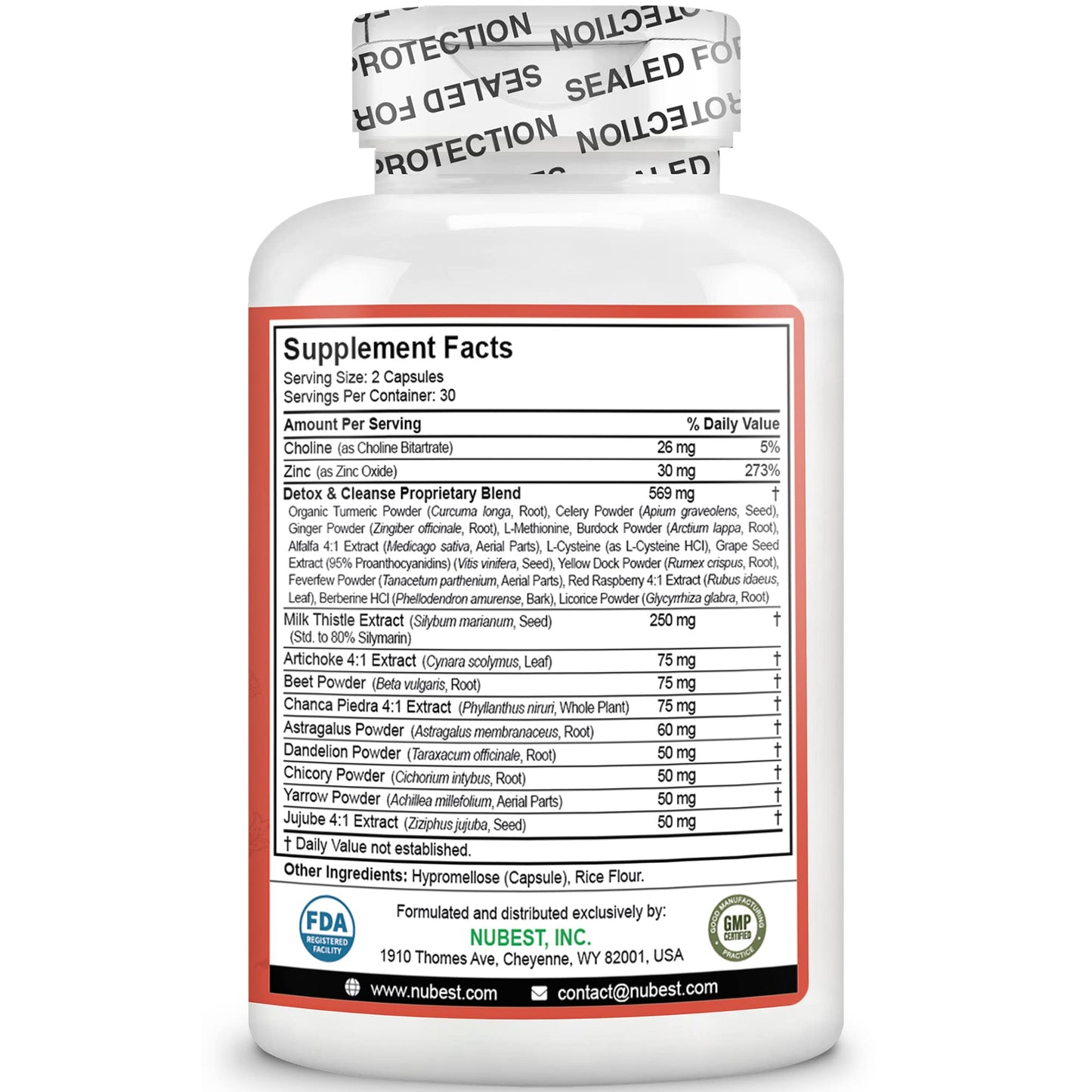 NuBest LiverTox Advanced Liver Detox & Cleanse Formula - Herbal Liver Support with Milk Thistle, Turmeric, Artichoke, Dandelion, Beet & Zinc, 120 Capsules