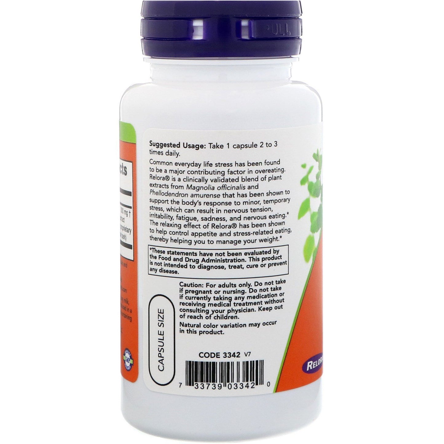 NOW Foods Relora 300 mg Veg Capsules, 60 Count