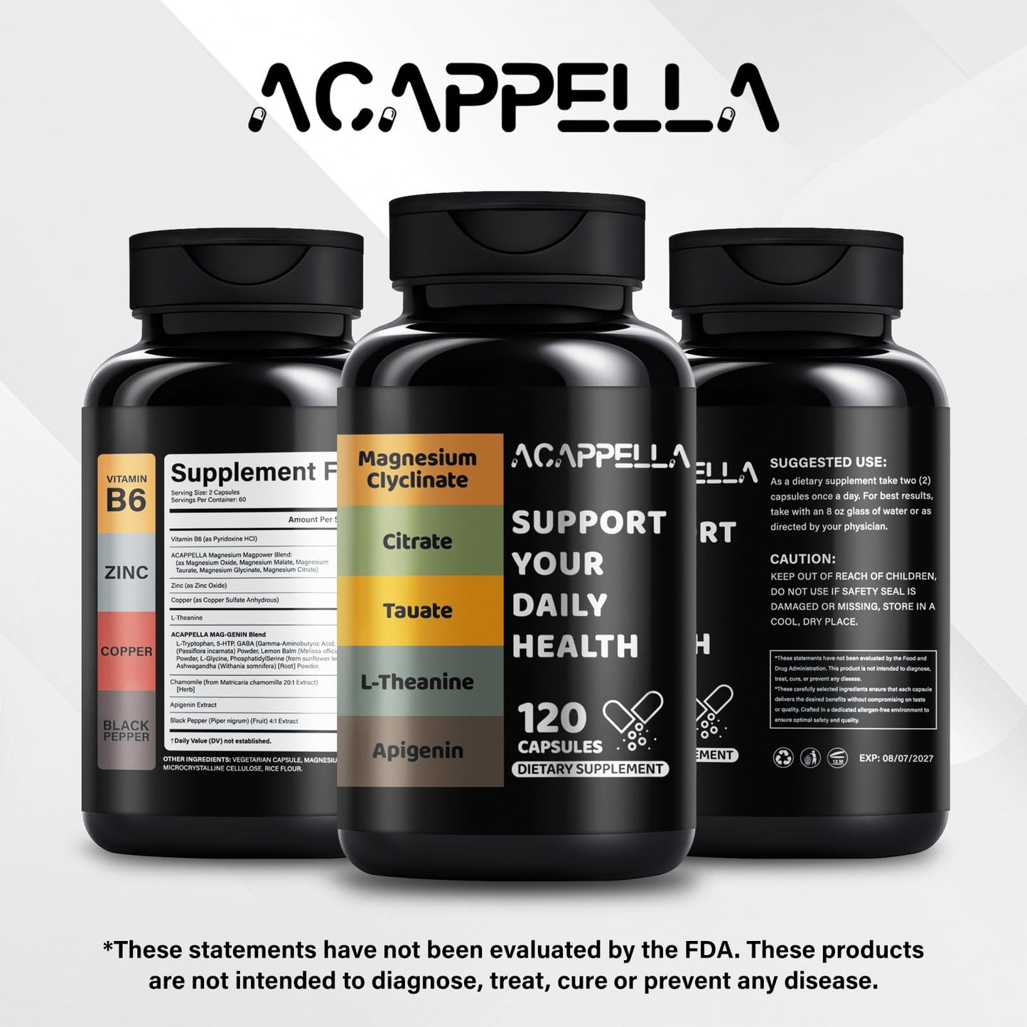 ACAPPELLA Magnesium Complex Capsules, 120 Capsules