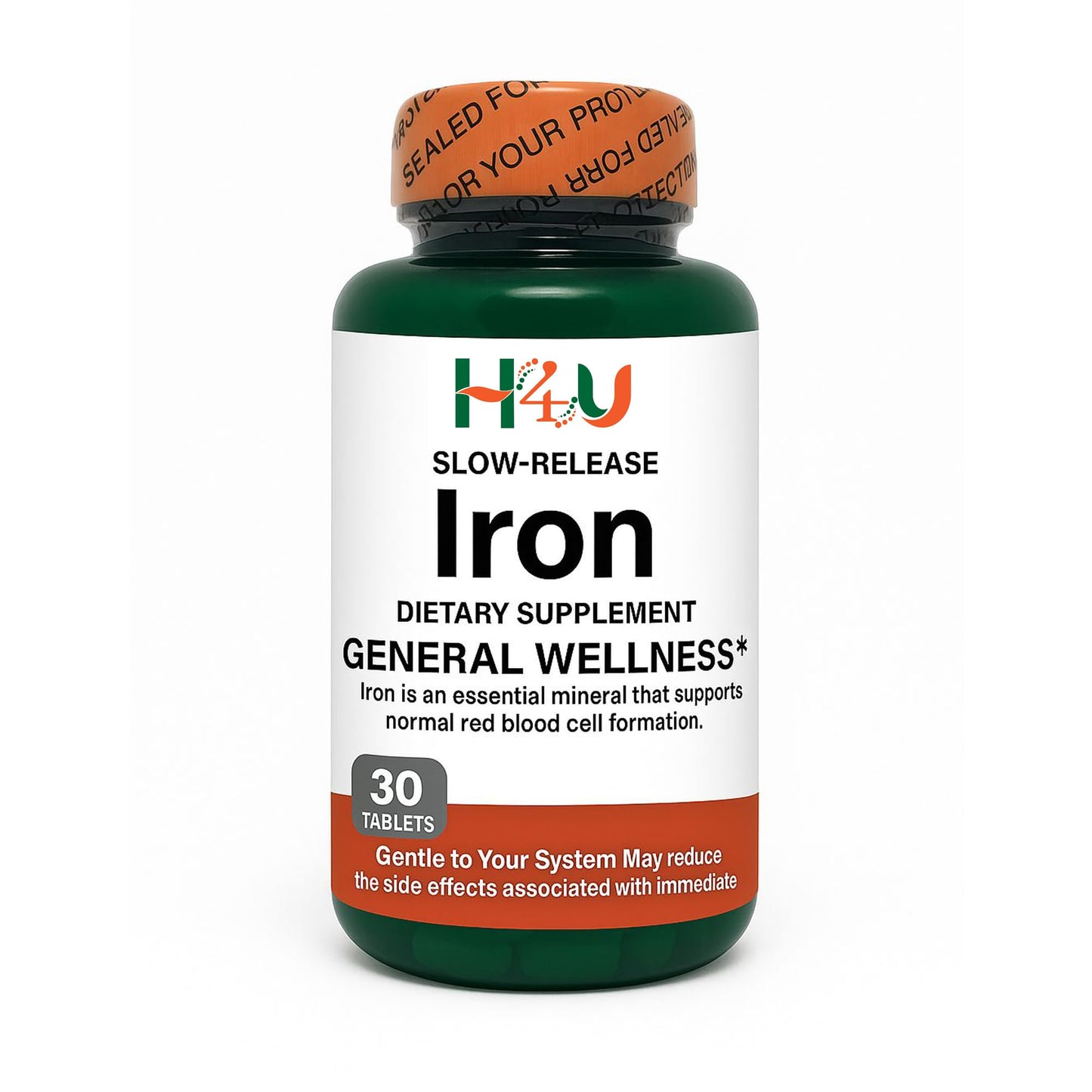 H4U Slow Release Iron Supplement Tablet 30 Count