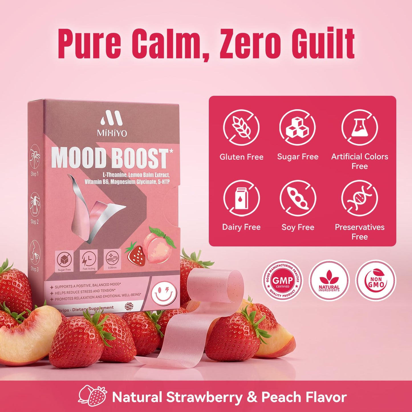 MIHIYO Mood Boost Strips Tablet 20-Count