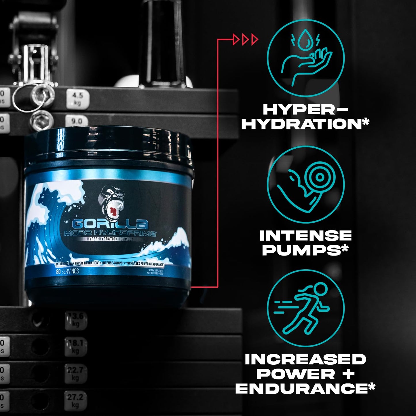 Gorilla Mind Hydroprime Glycerol Pre-Workout Powder 18.69