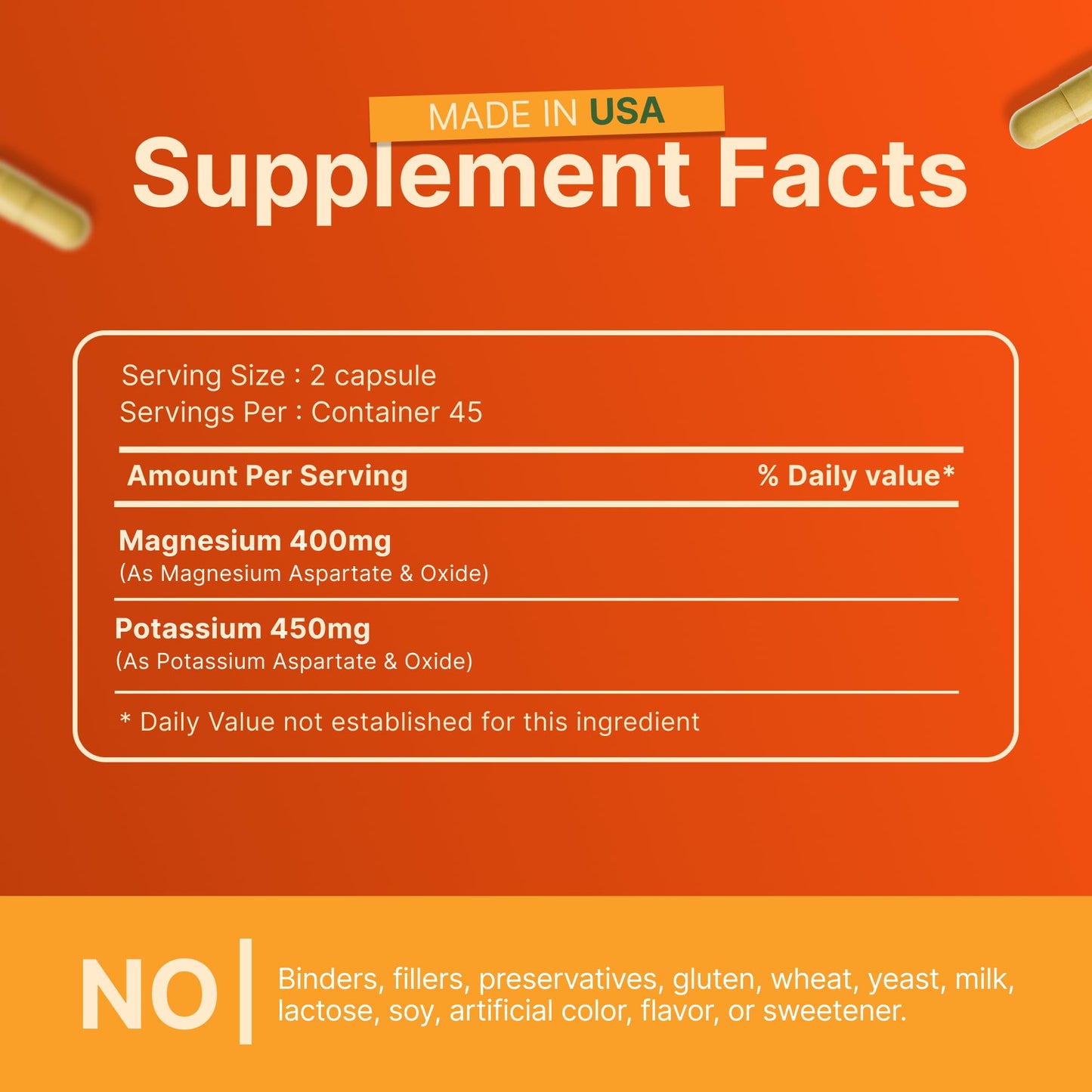 INVITA Potassium Magnesium Supplement Capsules 90 Count
