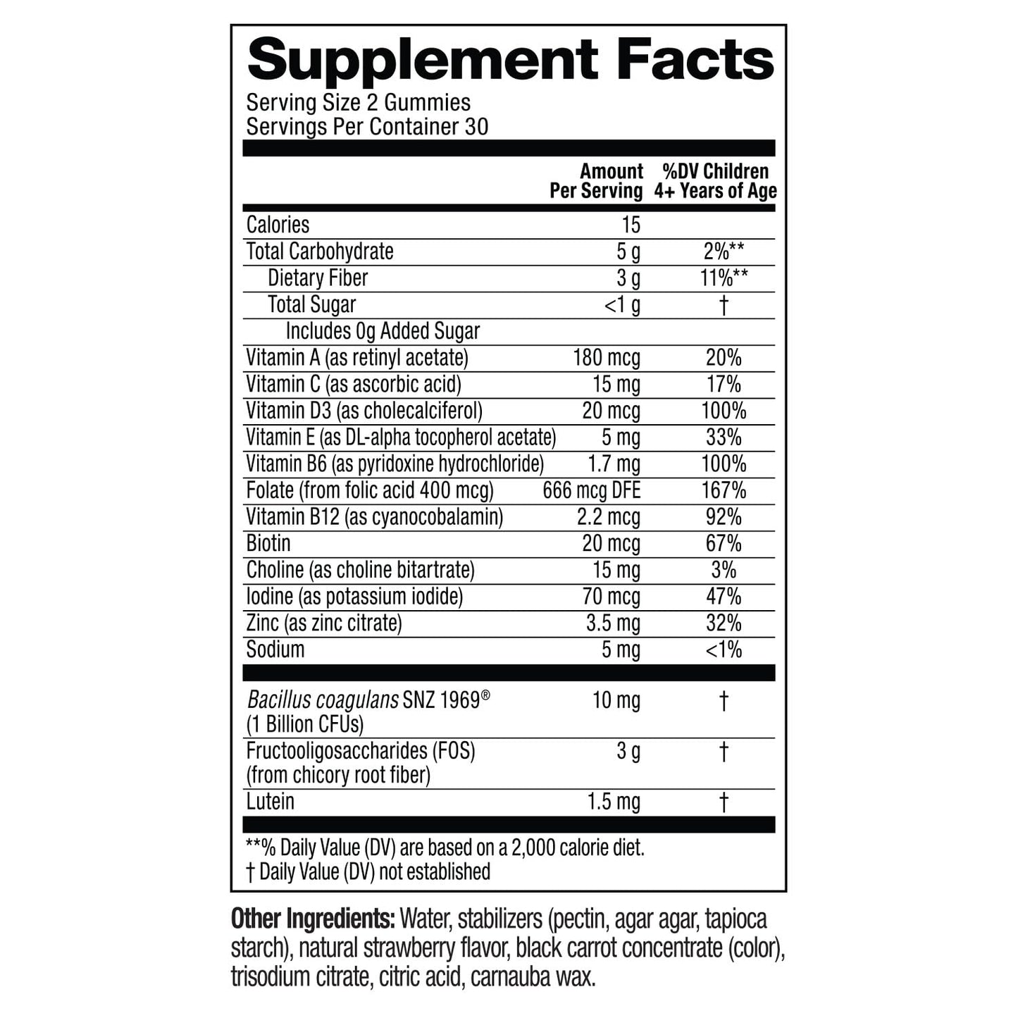 Biostime Kids Multivitamin Gummies with Probiotics & 11 Essential Vitamins (Ages 4+), 50 Count