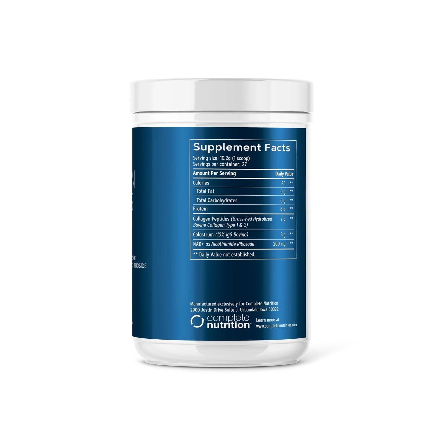 Complete Nutrition Grass Fed Collagen Peptides Powder, 24