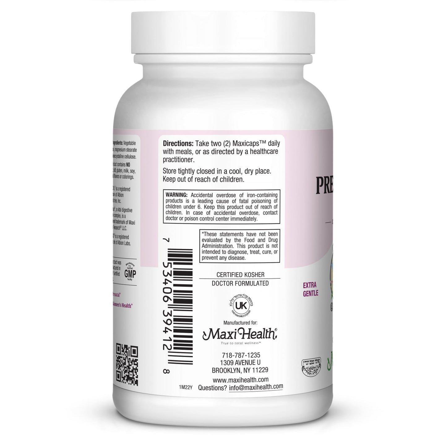 Maxi Health Small Prenatal with Methylfolate Capsules 120 Capsules