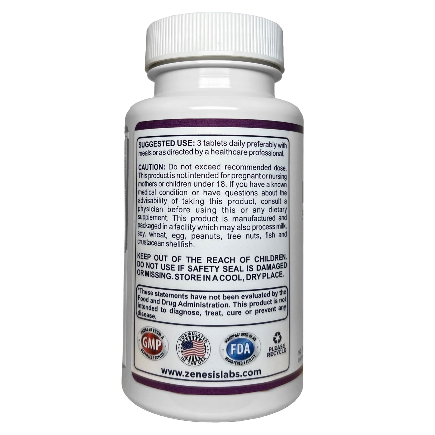 Zenesis Labs Organic Immune Support Supplement with Vitamin C, Moringa, Elderberry, Astragalus, Oregano, Ginger, Garlic, 90 Tablets